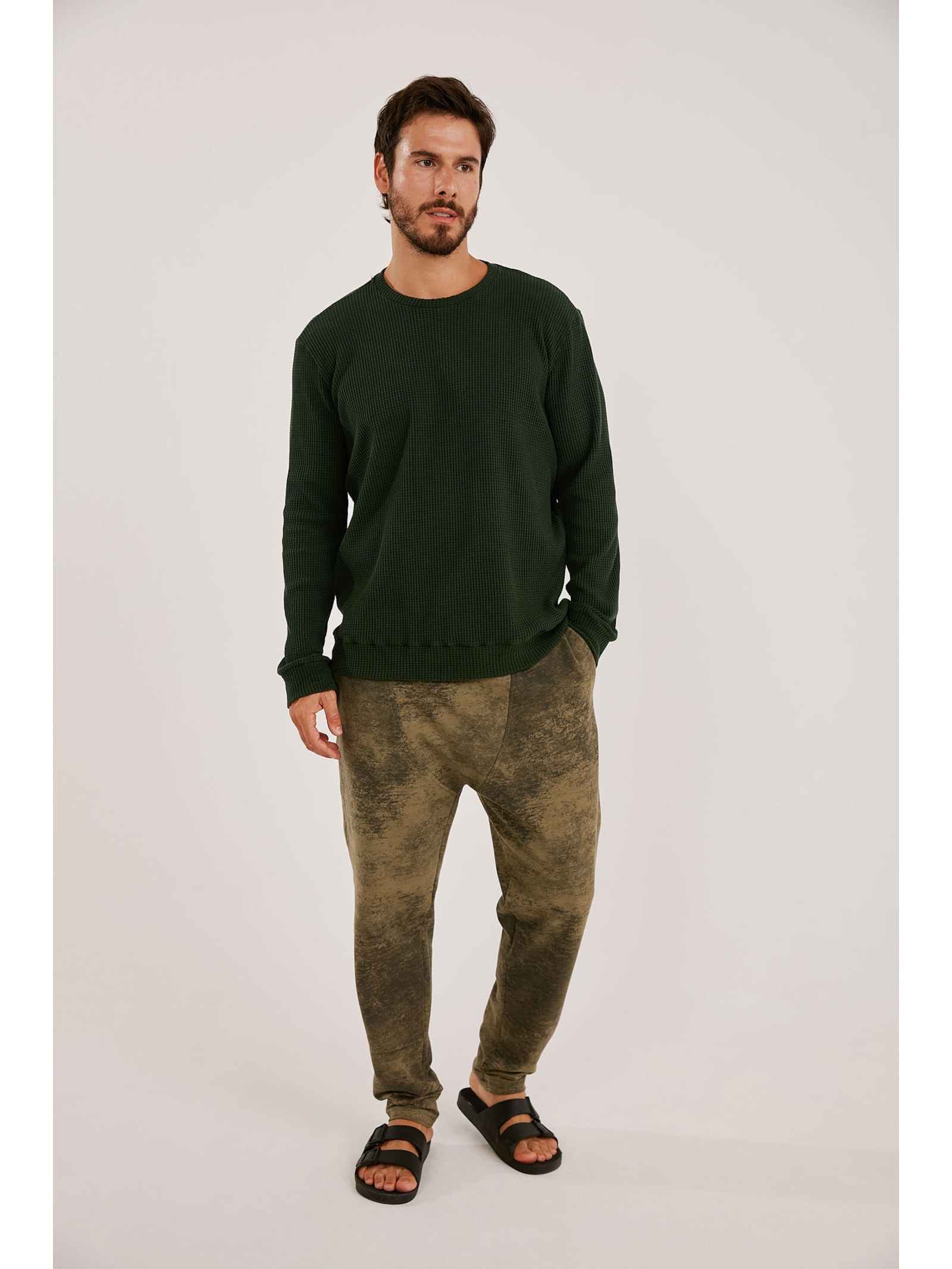 Sweatshirt Masculino Verde Stoned Ganges Yogini