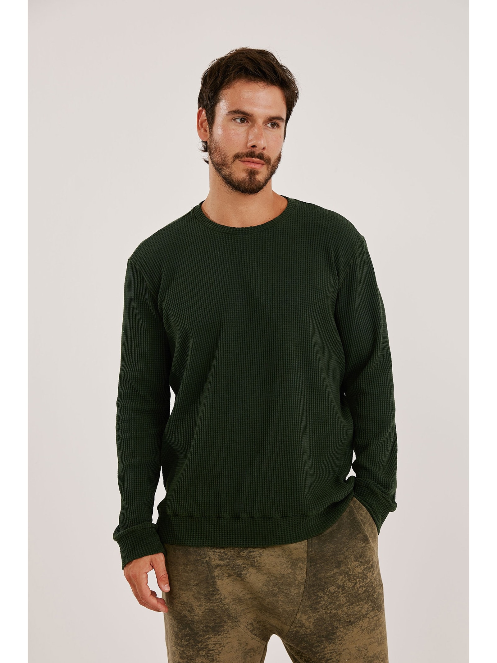 Sweatshirt Masculino Verde Stoned Ganges Yogini