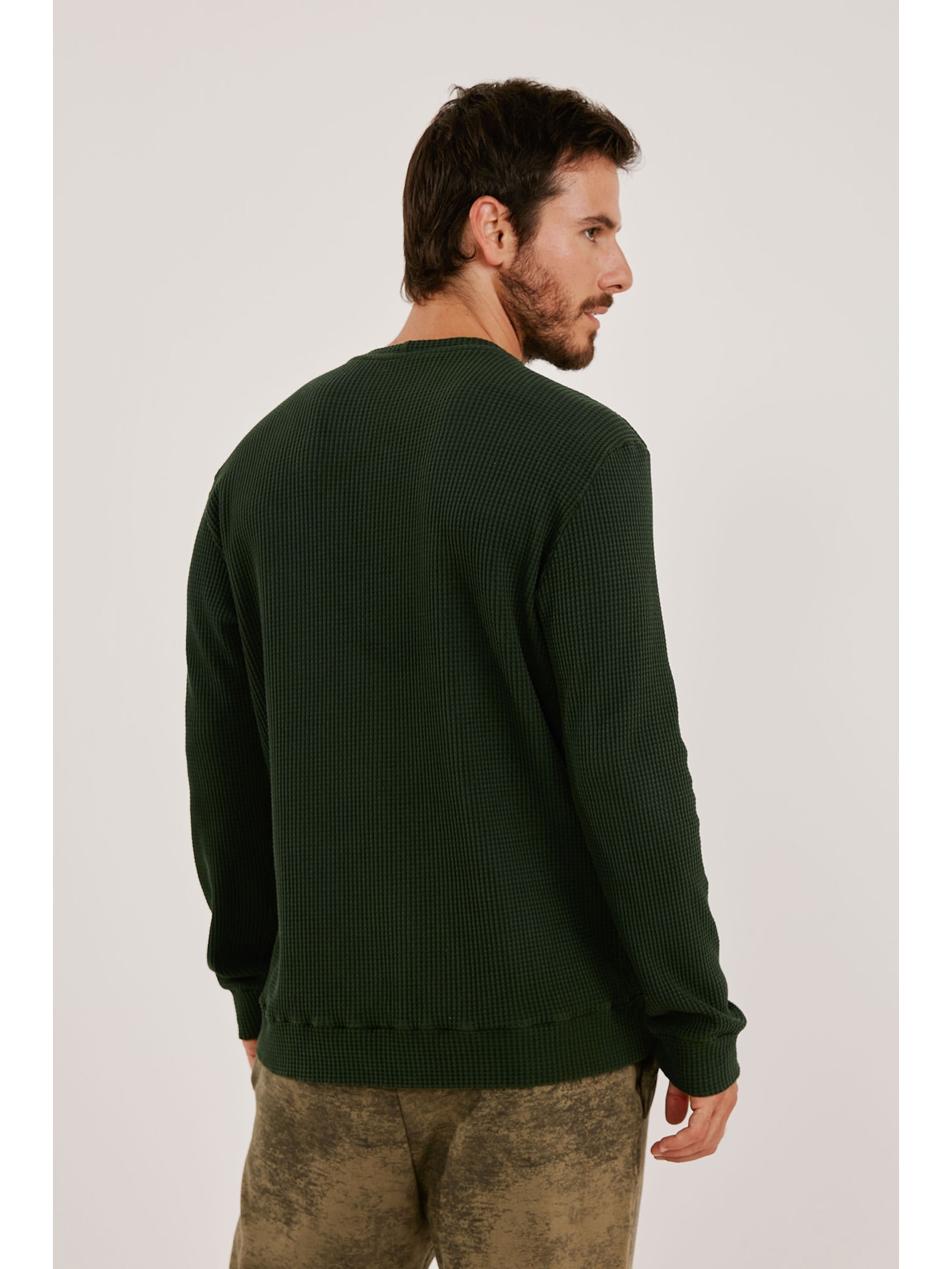 Sweatshirt Masculino Verde Stoned Ganges Yogini