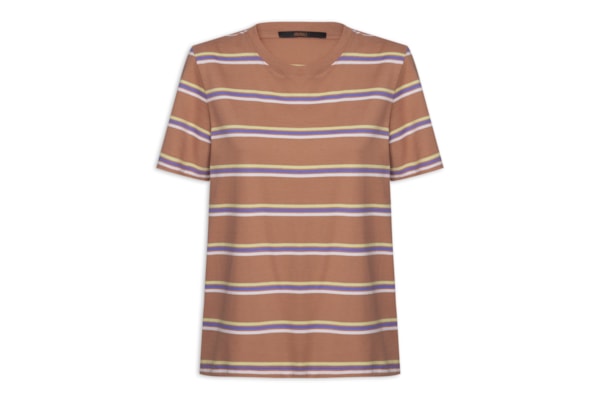 T-Shirt De Malha Fio Tinto Bronze Light - Marrom