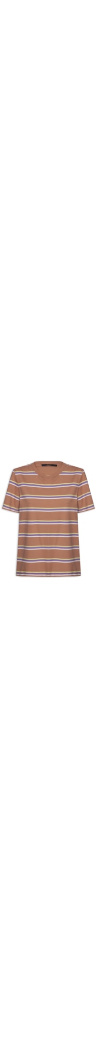 T-Shirt De Malha Fio Tinto Bronze Light - Marrom