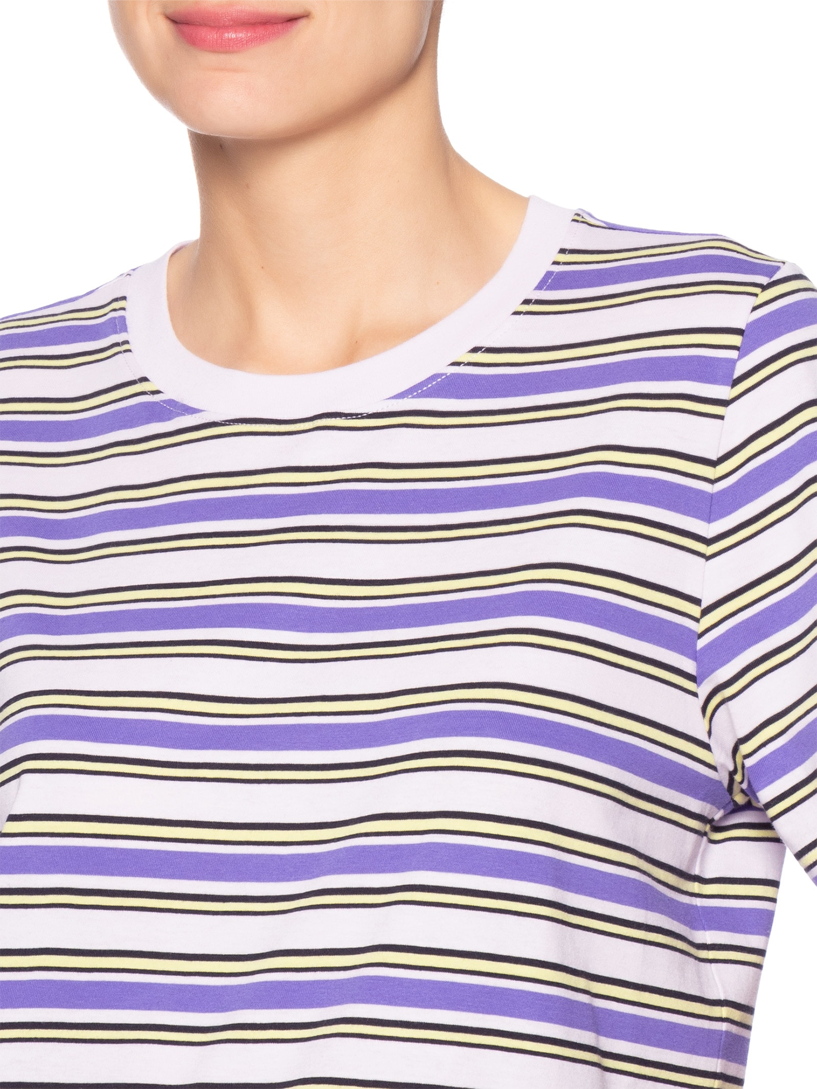 T-shirt De Malha Fio Tinto Lilás Lavander Roxo Animale