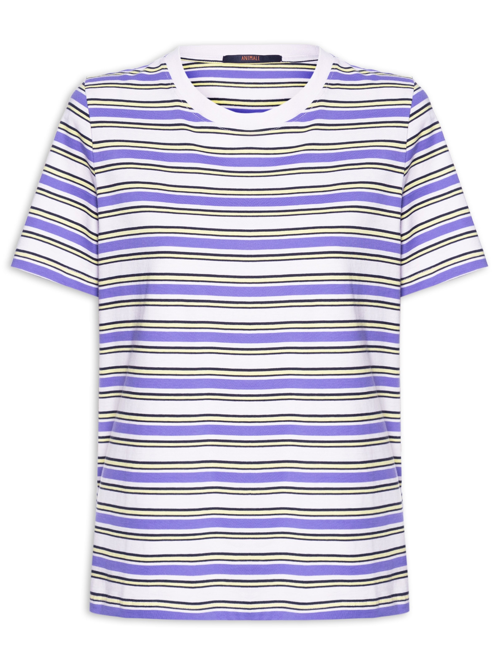 T-shirt De Malha Fio Tinto Lilás Lavander Roxo Animale