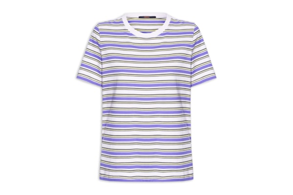 T-shirt De Malha Fio Tinto Lilás Lavander - Roxo