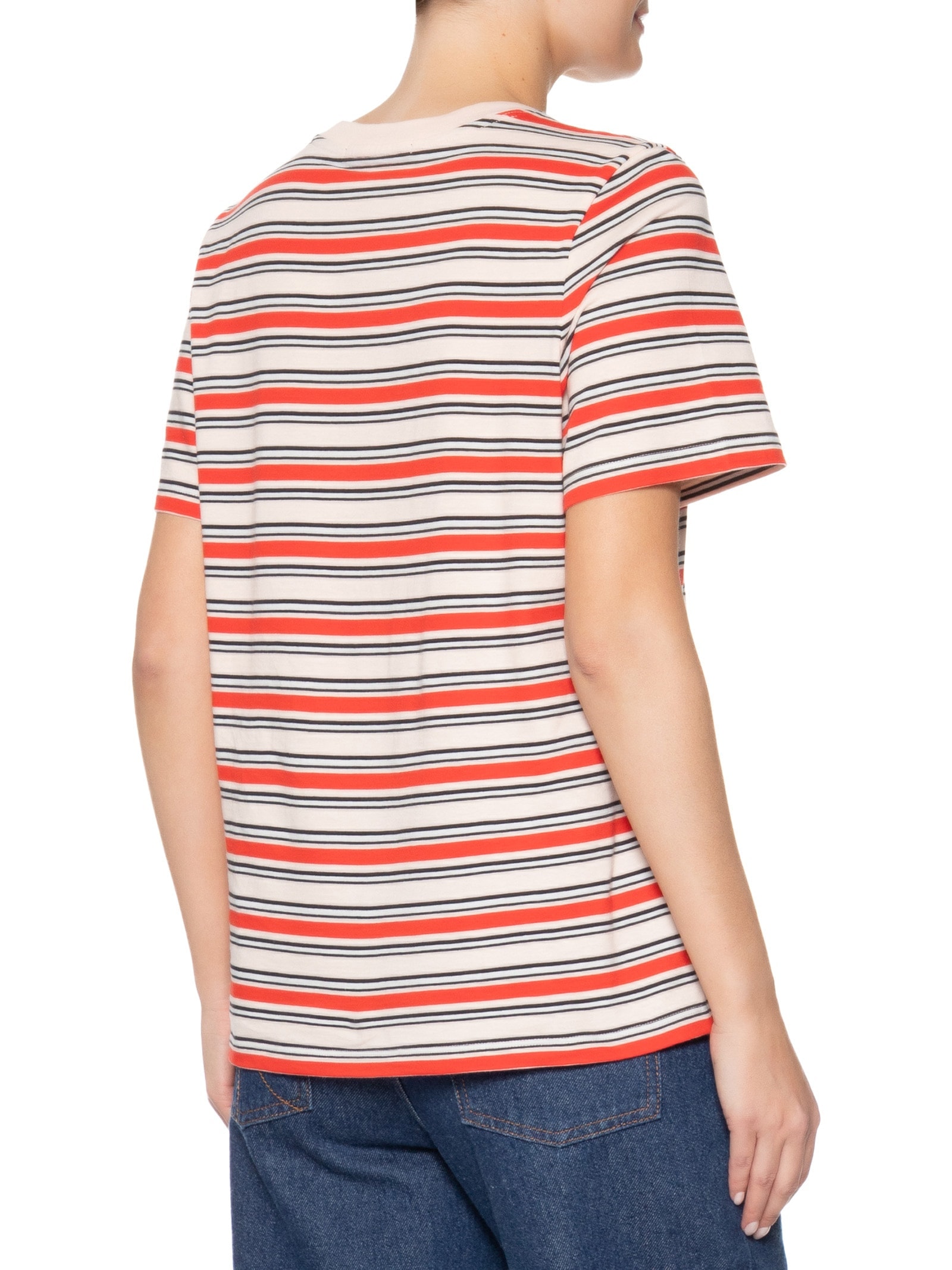 T-Shirt De Malha Rosa Fio Tinto Vermelho Animale