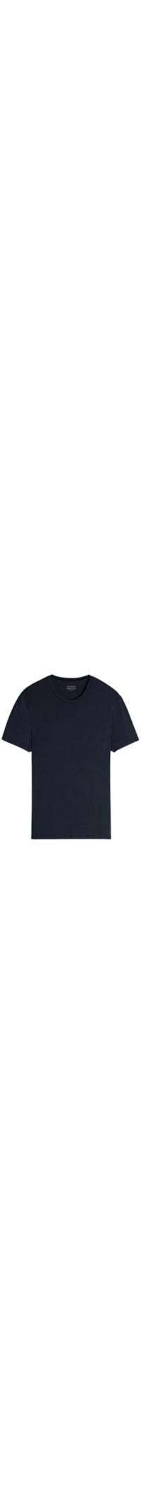 T-Shirt Em Modal e Seda Gola Redonda - Azul