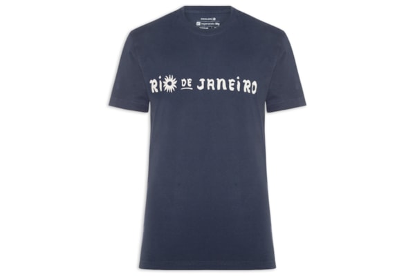 T-Shirt Masculina Vintage Caiçara Rio MC - Azul