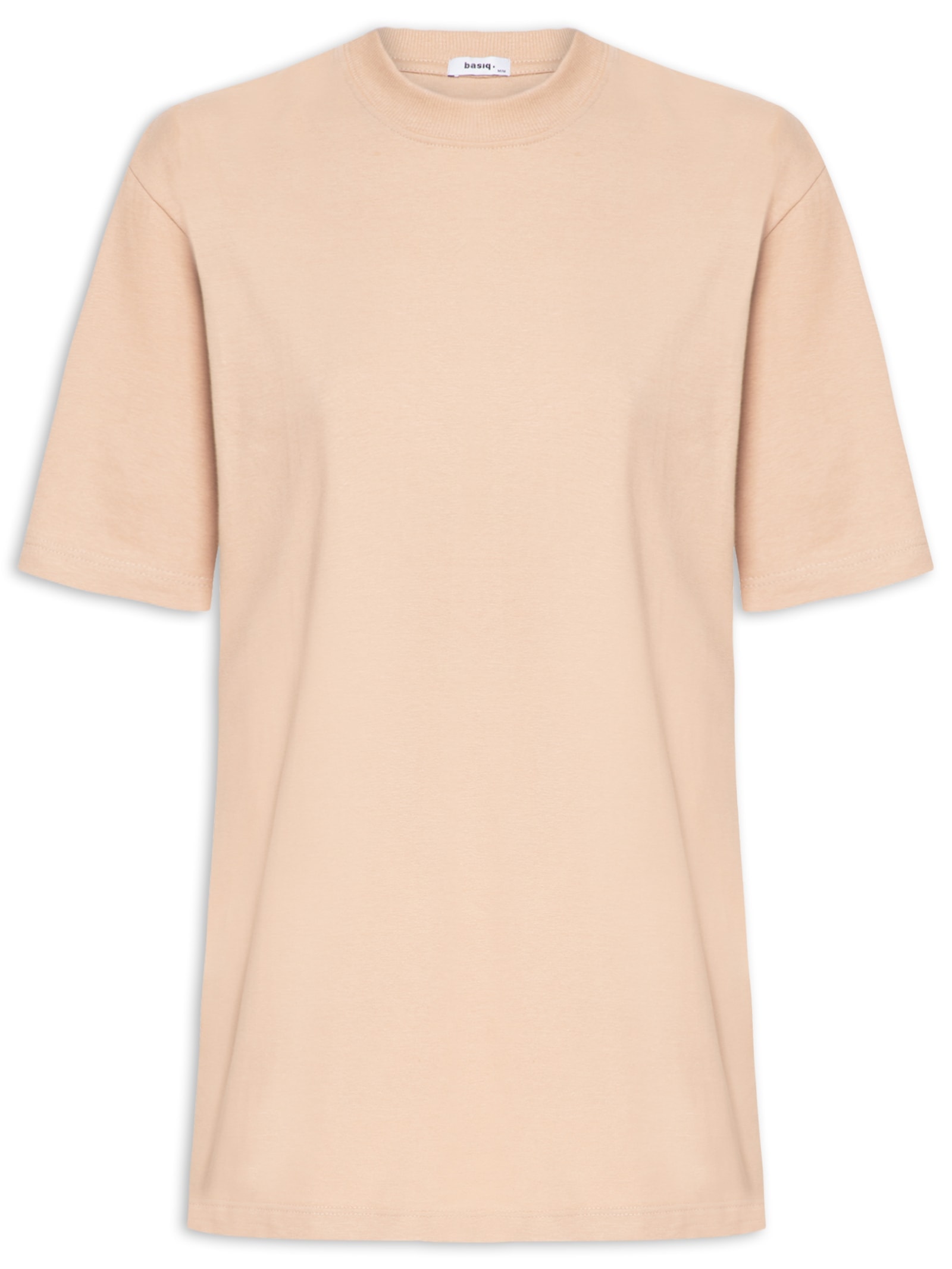 T-shirt Unissex Básica Oversized Bege Basiq