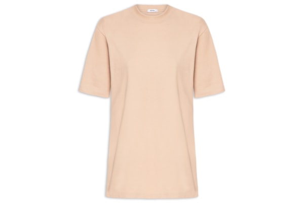 T-shirt Unissex Básica Oversized - Bege