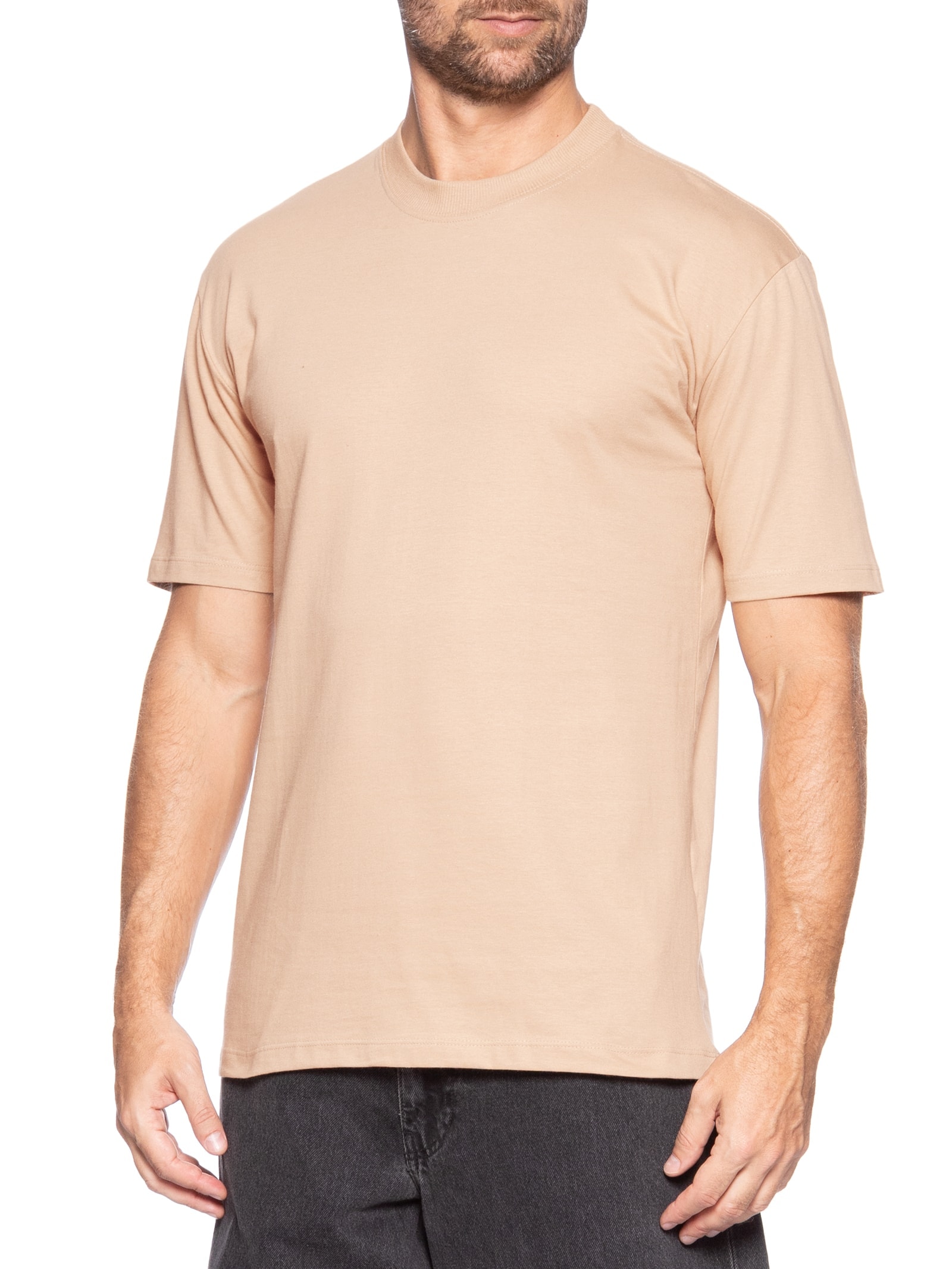 T-shirt Unissex Básica Oversized Bege Basiq