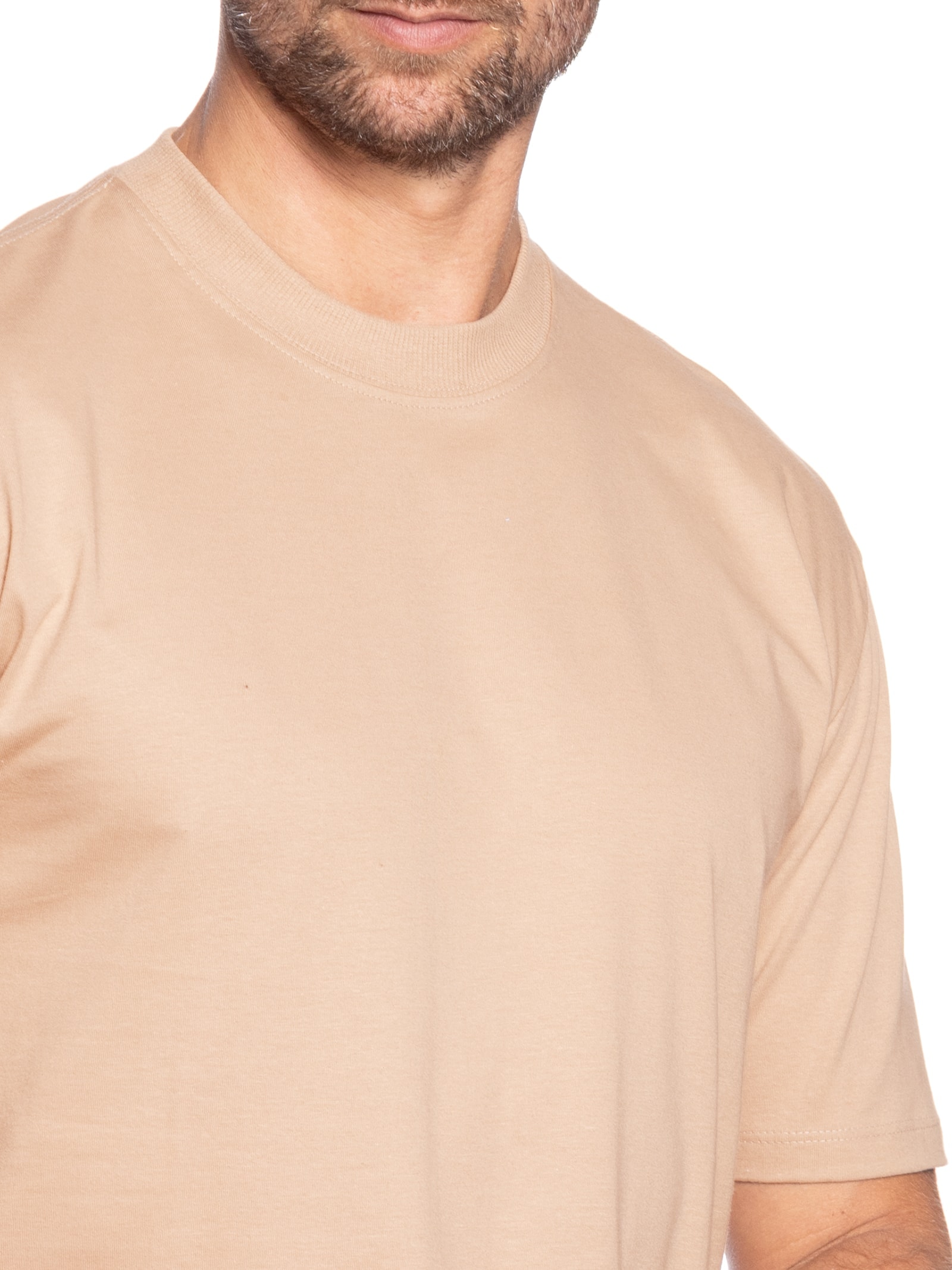 T-shirt Unissex Básica Oversized Bege Basiq