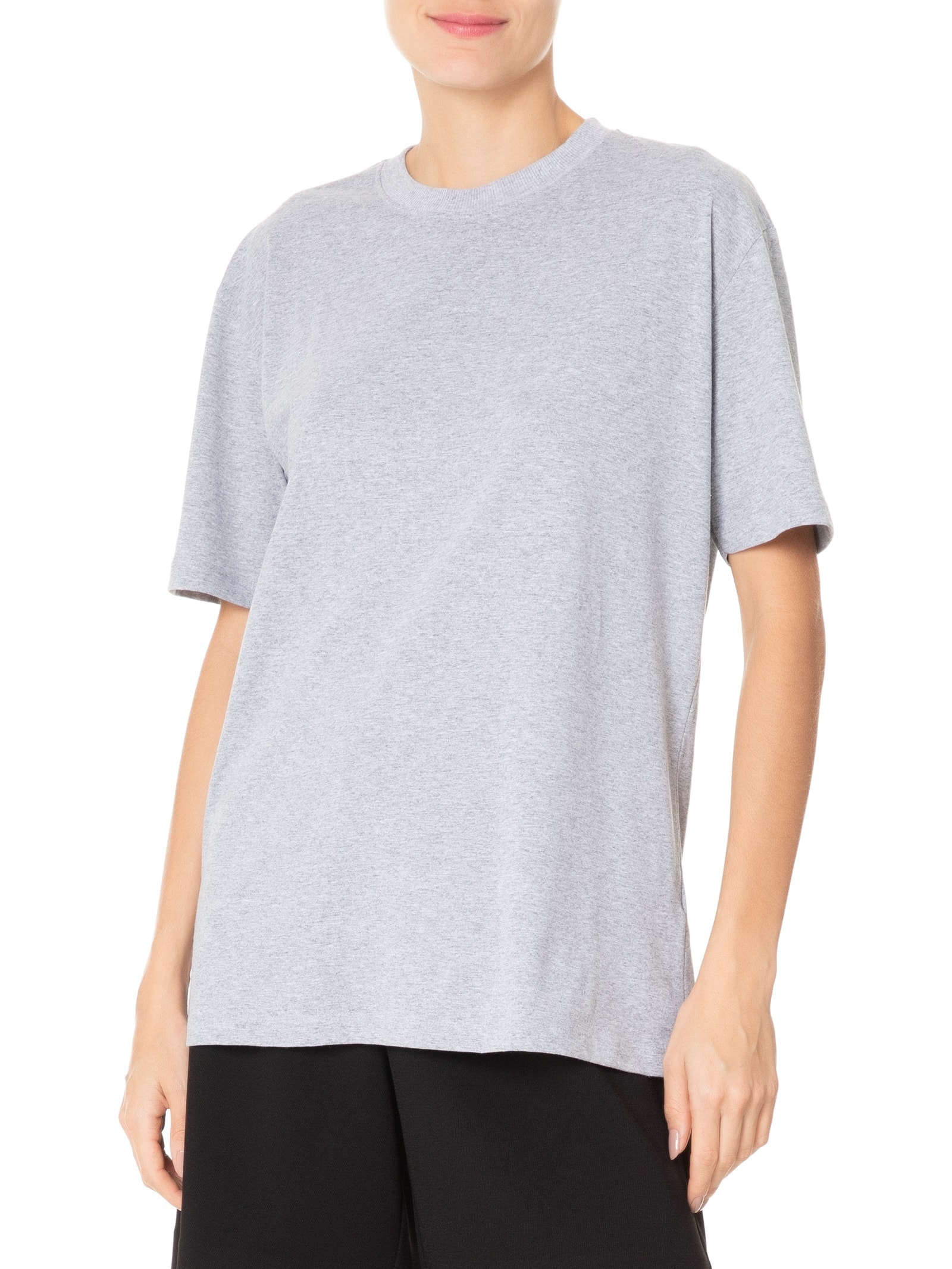 T-shirt Unissex Básica Oversized Cinza  Basiq