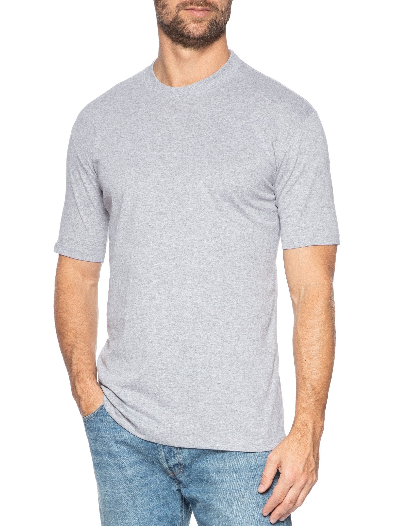 T-shirt Unissex Básica Oversized Cinza  Basiq