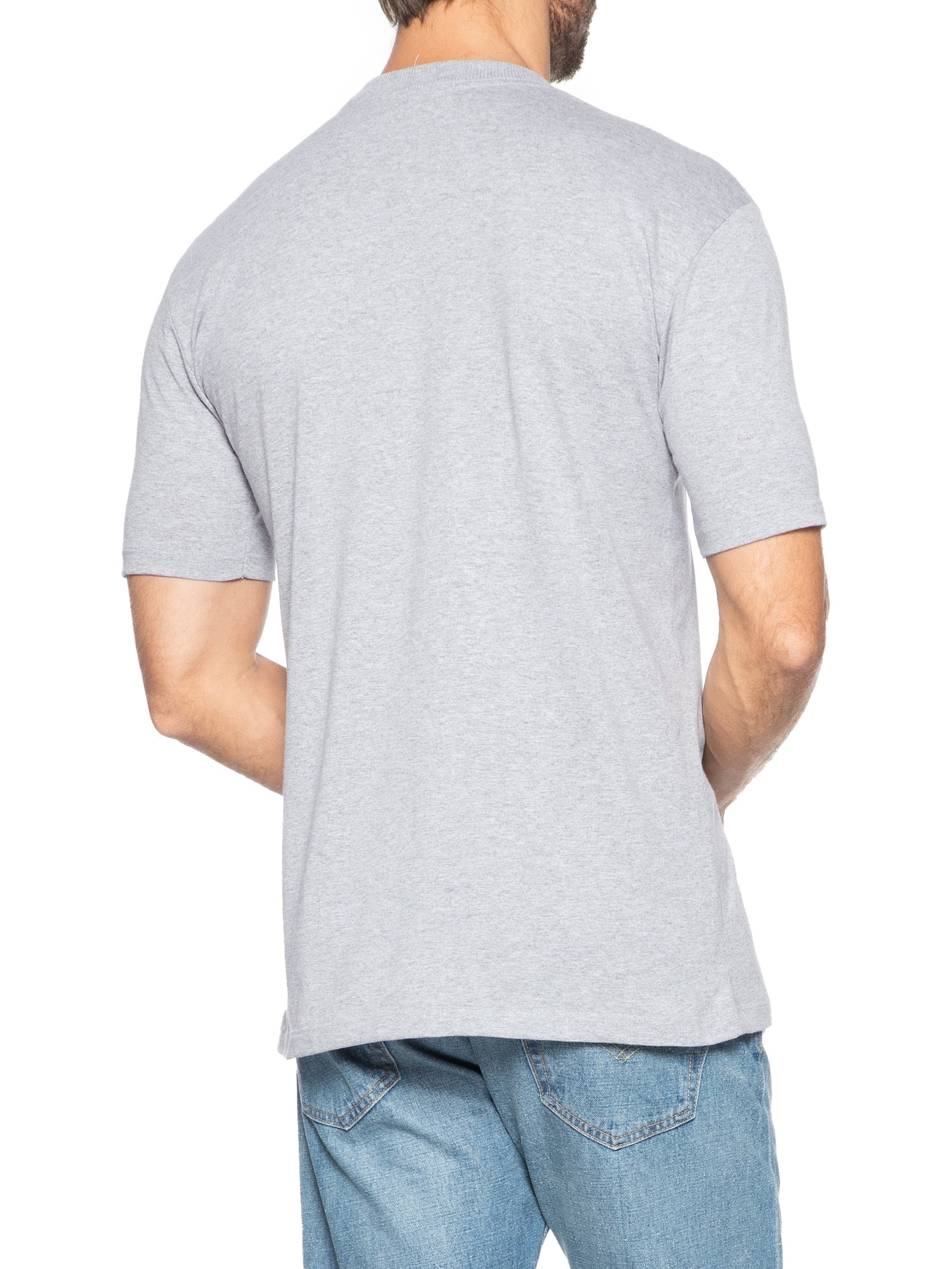 T-shirt Unissex Básica Oversized Cinza  Basiq