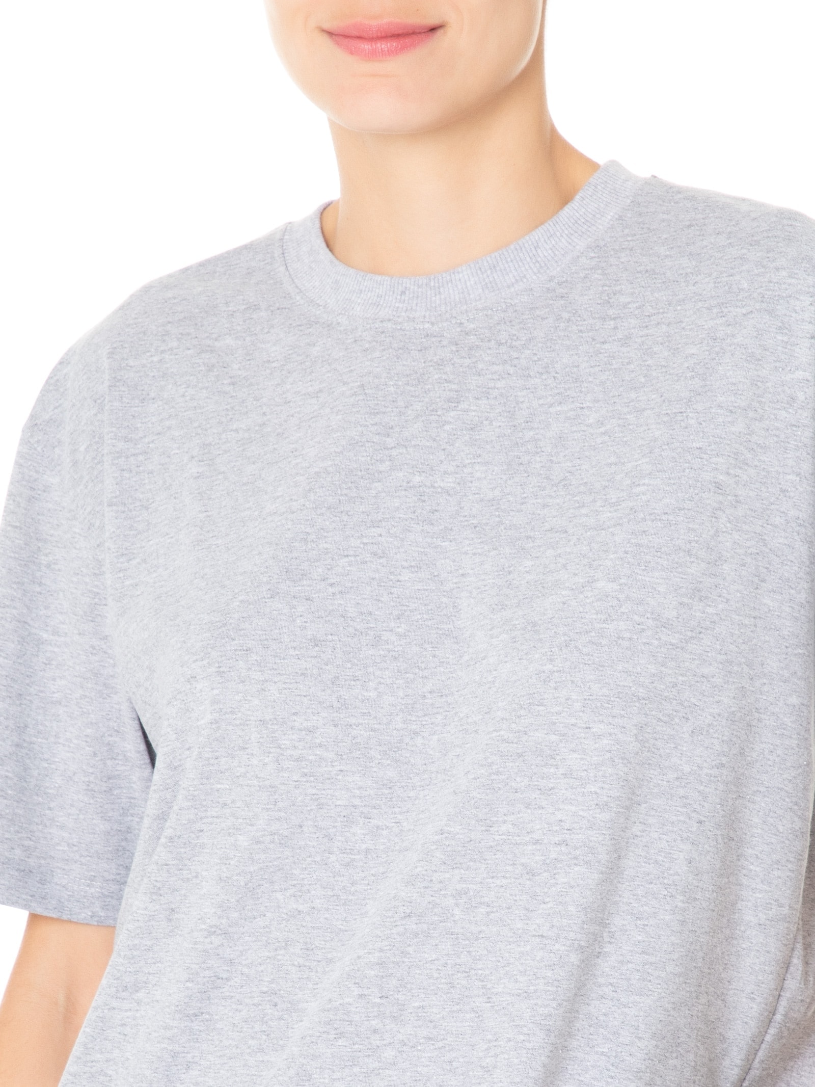 T-shirt Unissex Básica Oversized Cinza  Basiq