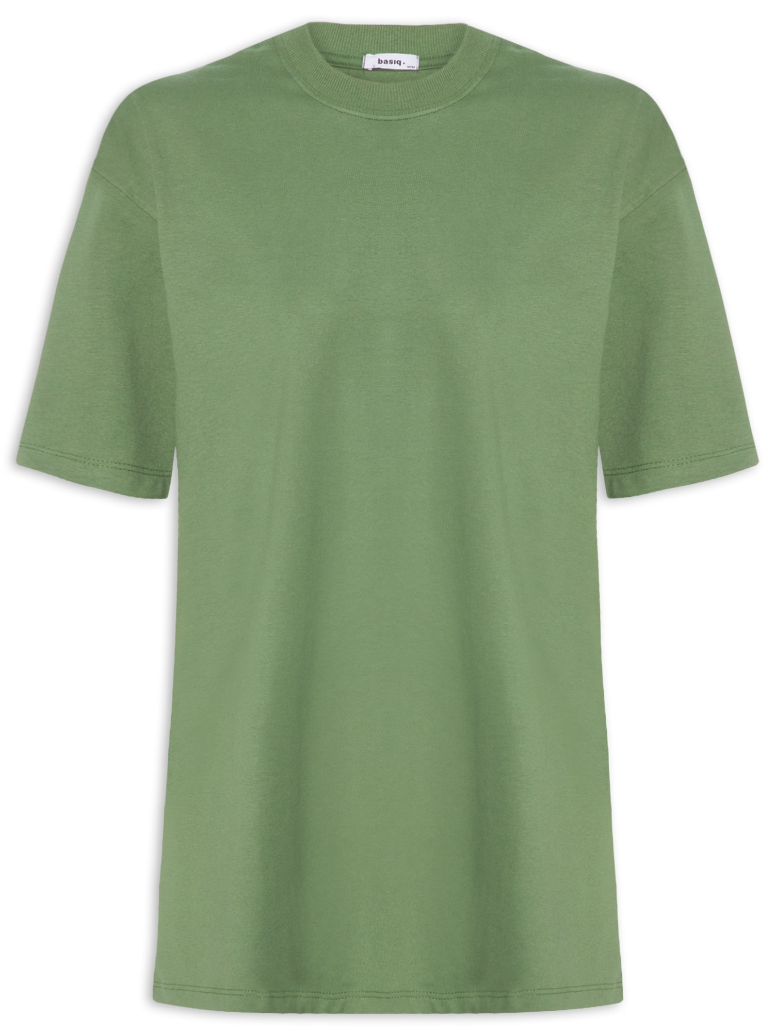 T-shirt Unissex Básica Oversized Verde Basiq
