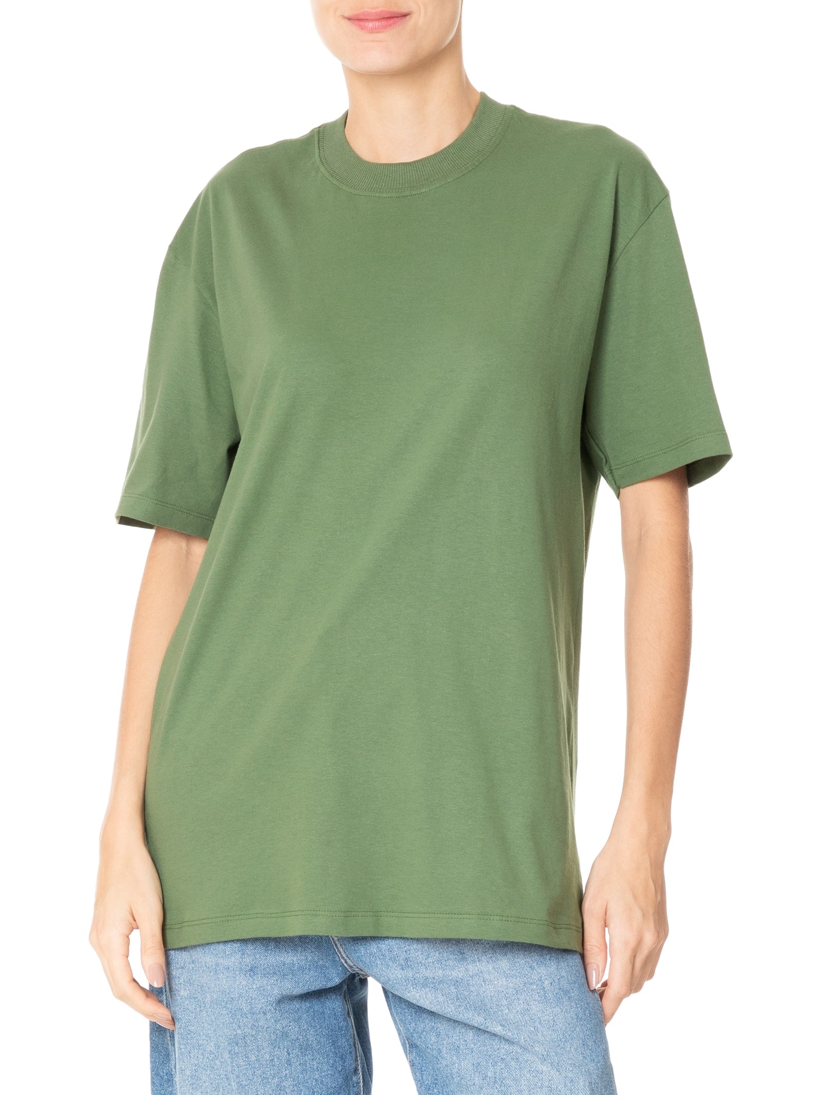 T-shirt Unissex Básica Oversized Verde Basiq