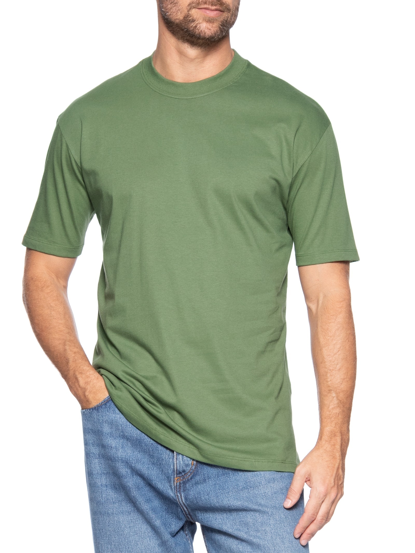 T-shirt Unissex Básica Oversized Verde Basiq