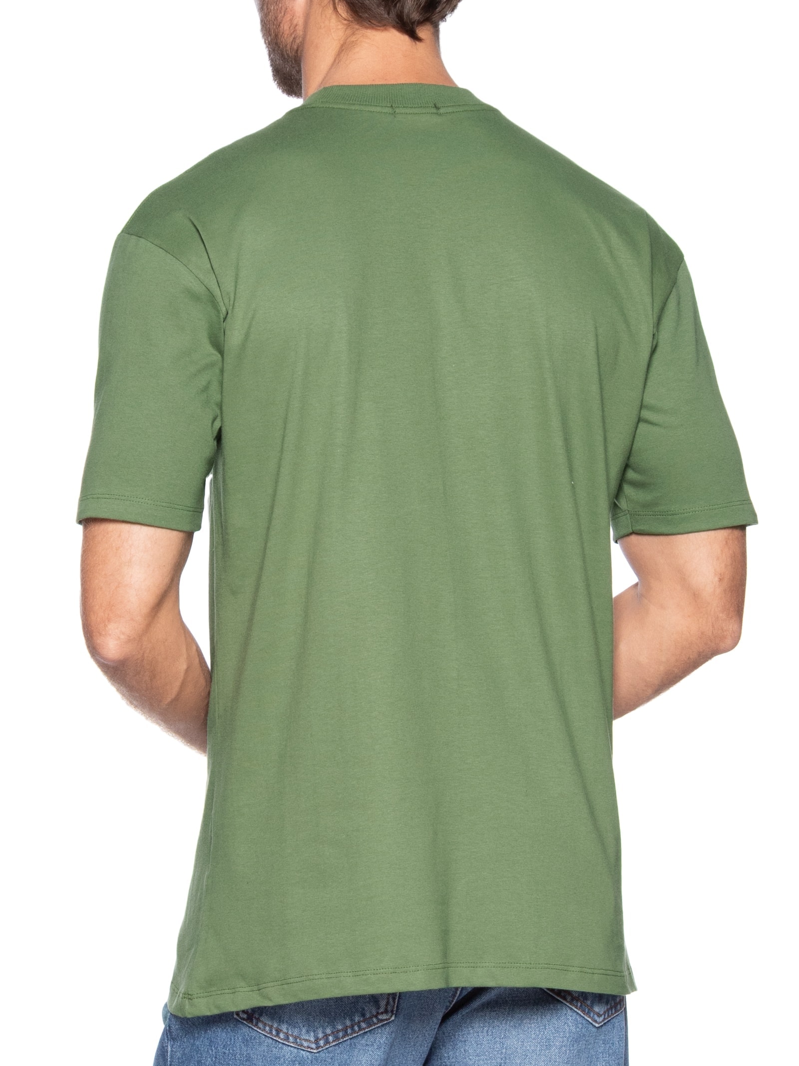 T-shirt Unissex Básica Oversized Verde Basiq