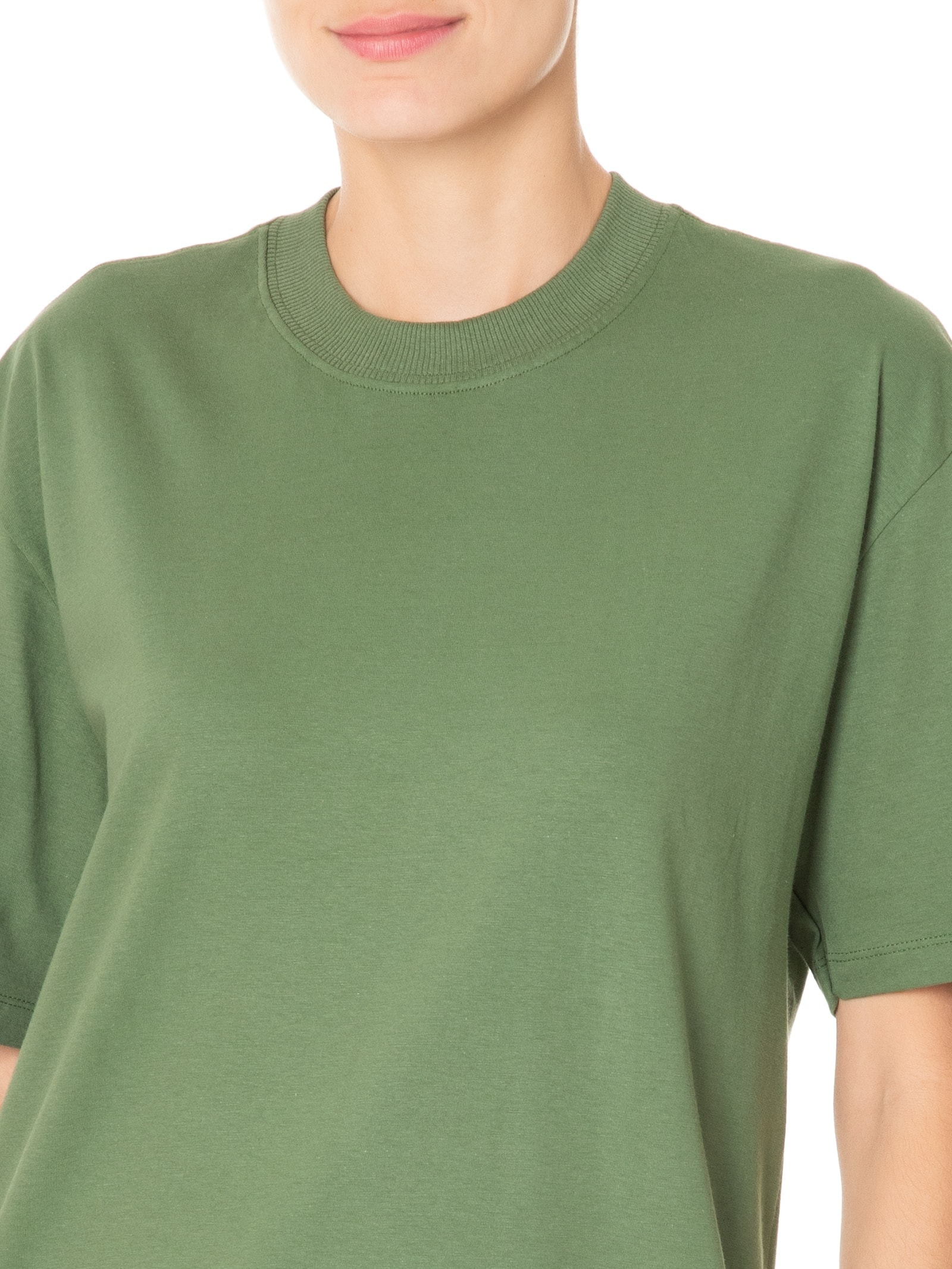 T-shirt Unissex Básica Oversized Verde Basiq