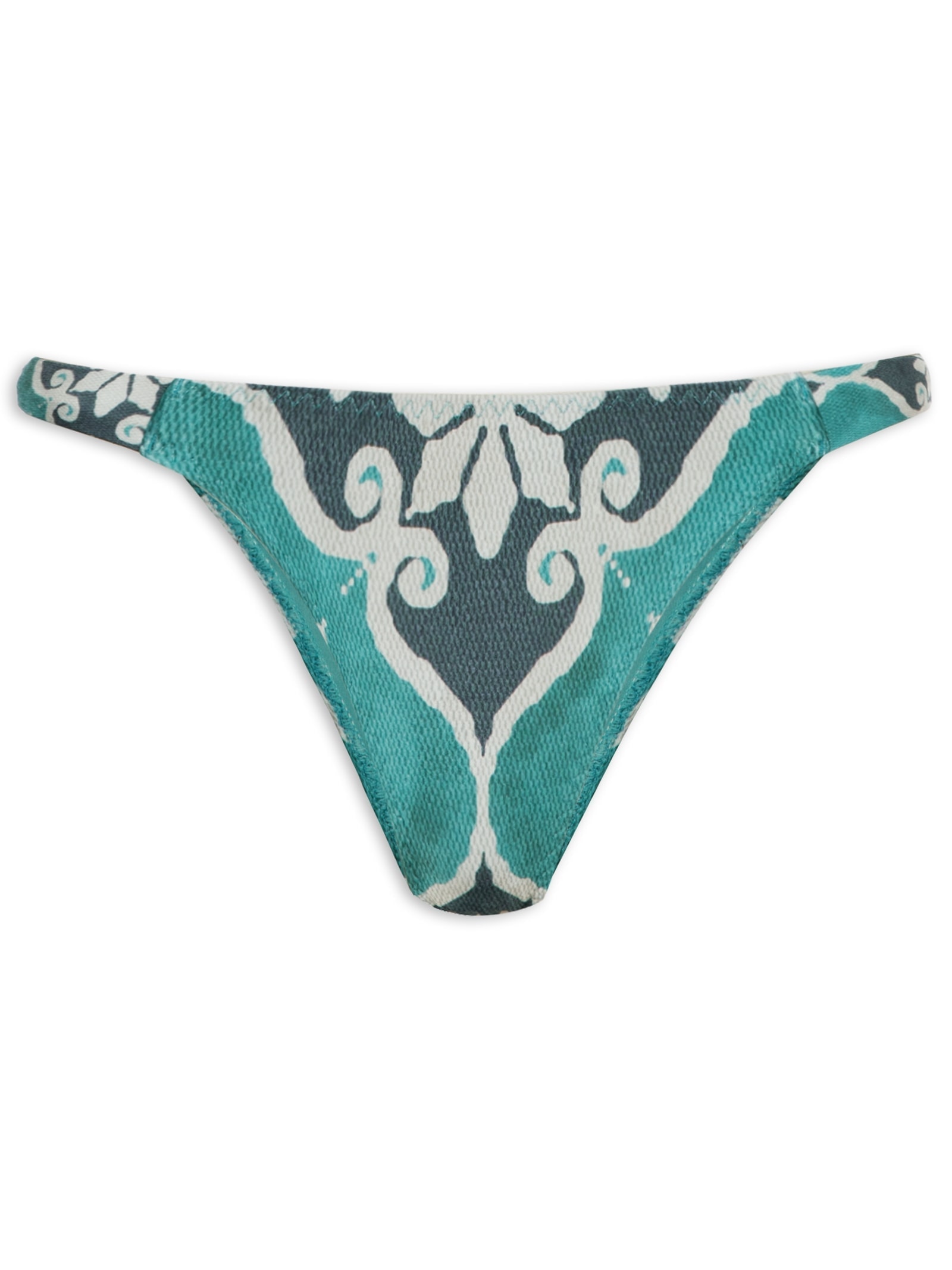 Tanga Lateral Média Estampada Azul  Cia Marítima