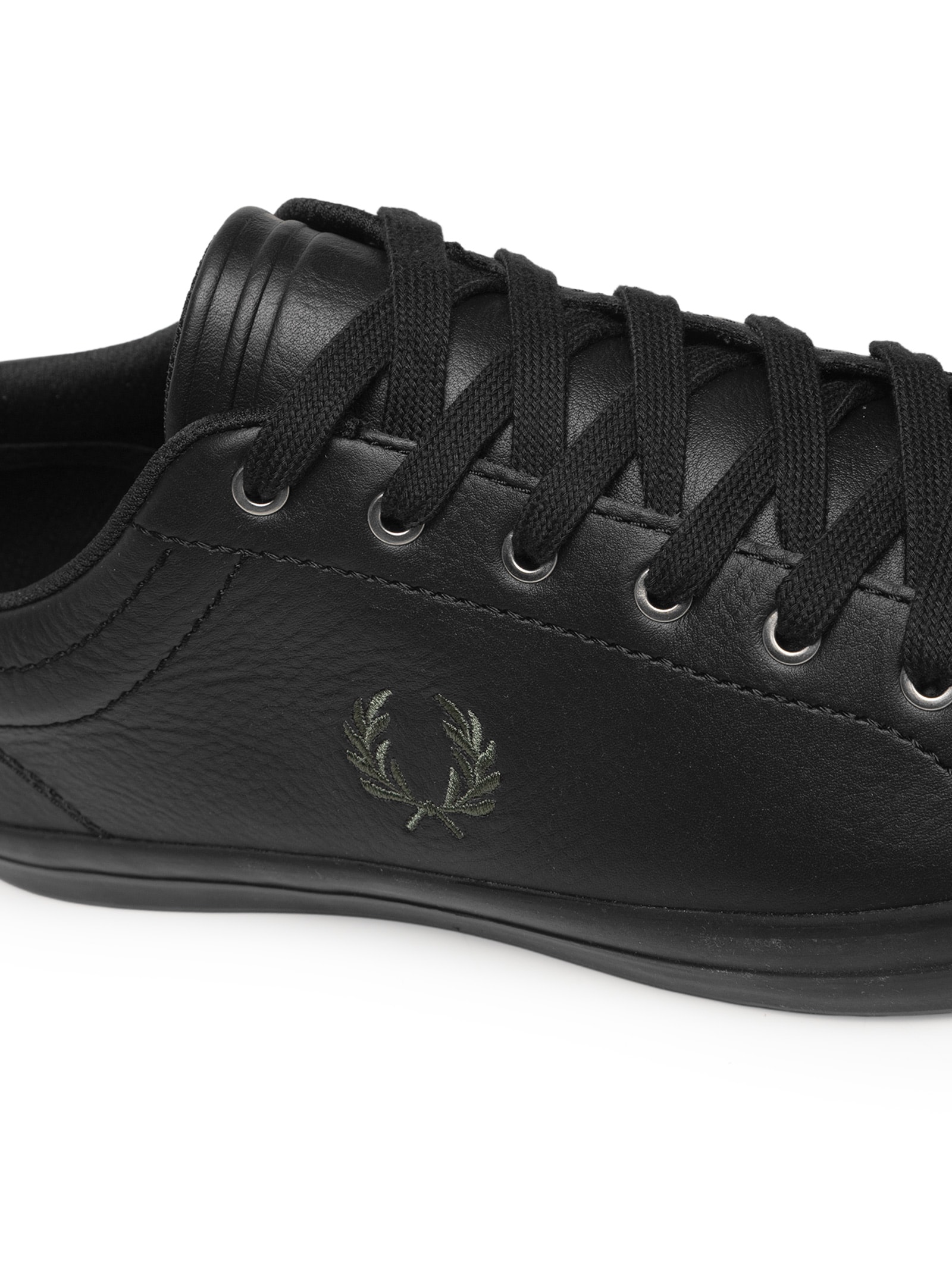 Fred Perry - Tênis Casual Masculino Baseline Leather - Preto
