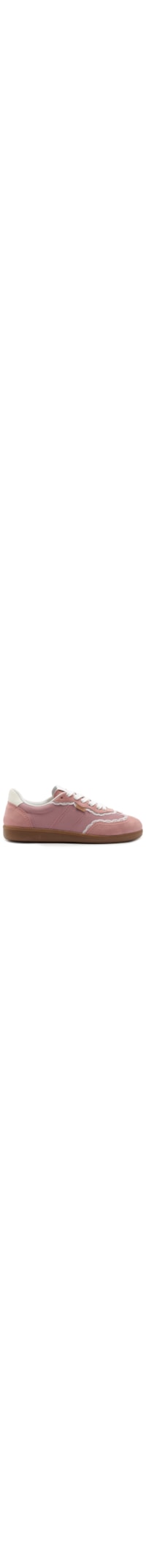 Tênis Feminino A'25 com Detalhes de Renda – Rosa