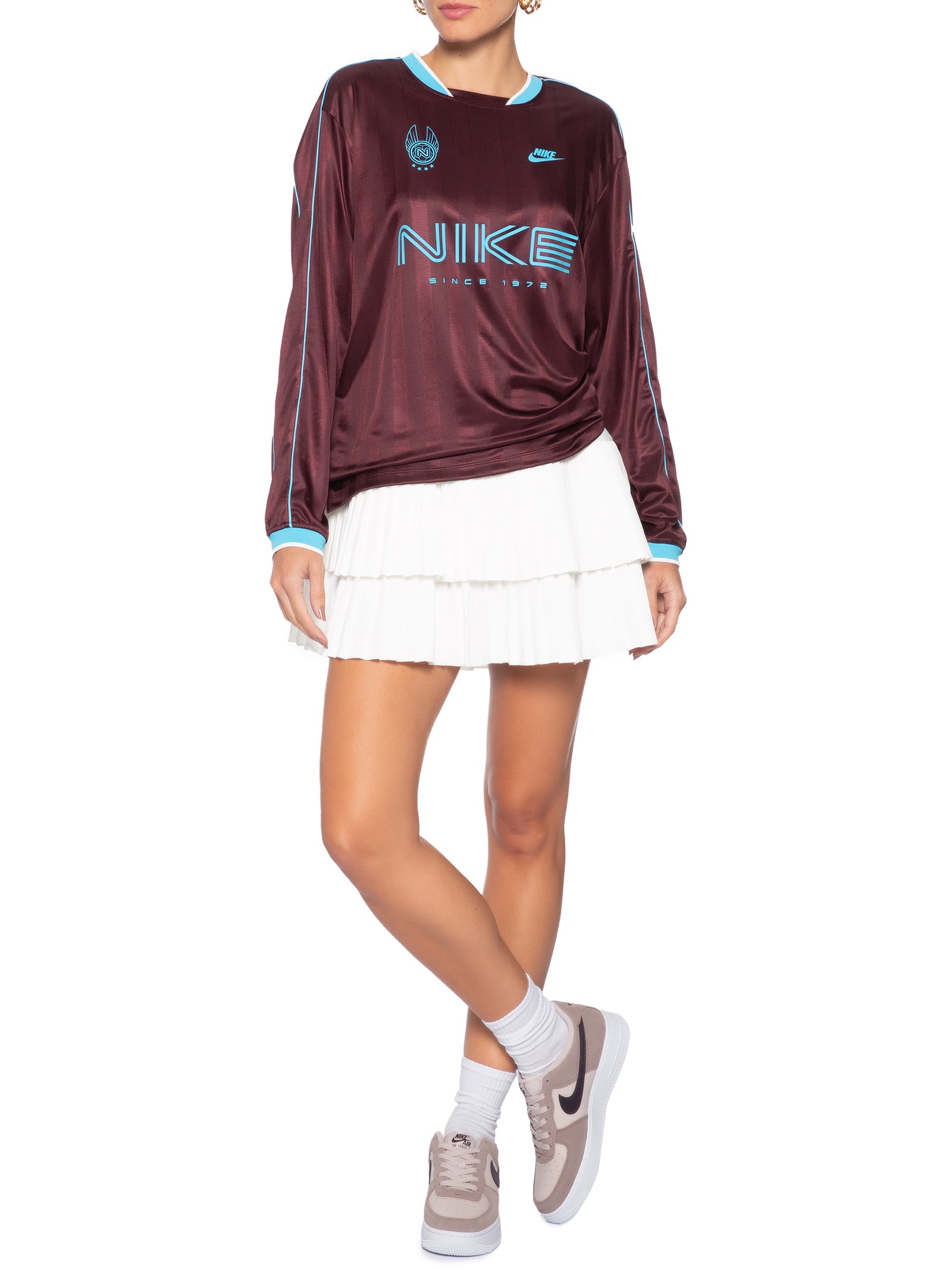 Tênis Feminino Air Force 1 Essential + Big Kids' Marrom Nike