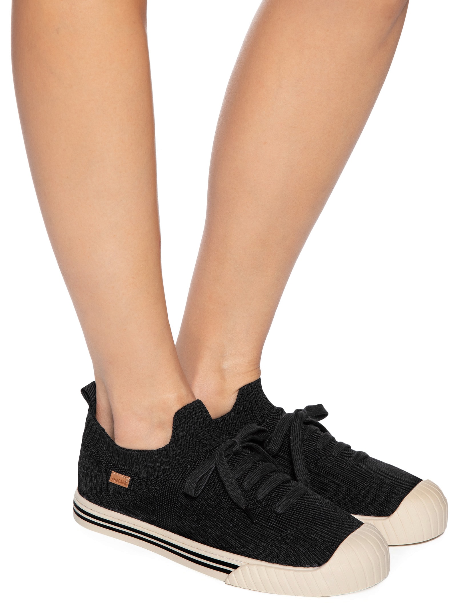 Tênis Feminino Alê Knit Preto Anacapri