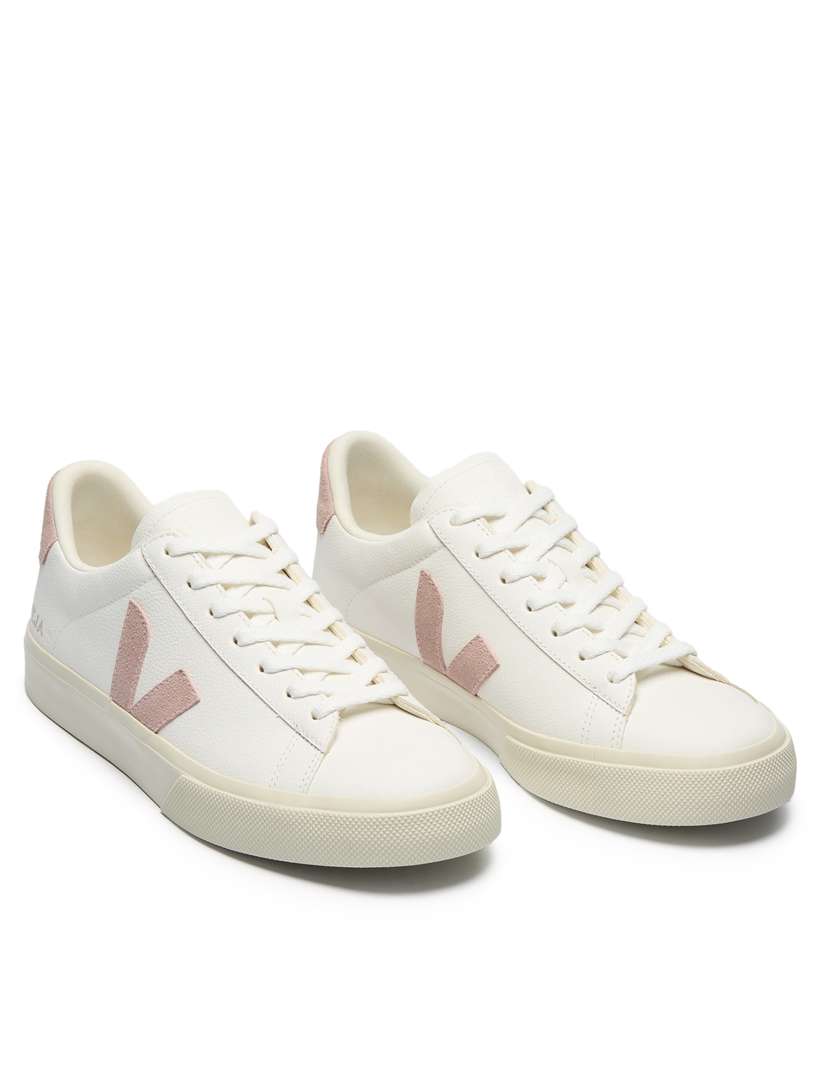 Tênis Feminino Campo ChromeFree Leath Branco e Rosa Veja