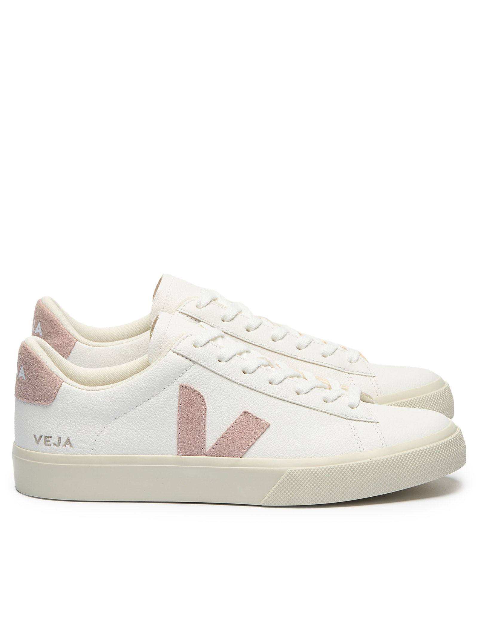 Tênis Feminino Campo ChromeFree Leath Branco e Rosa Veja