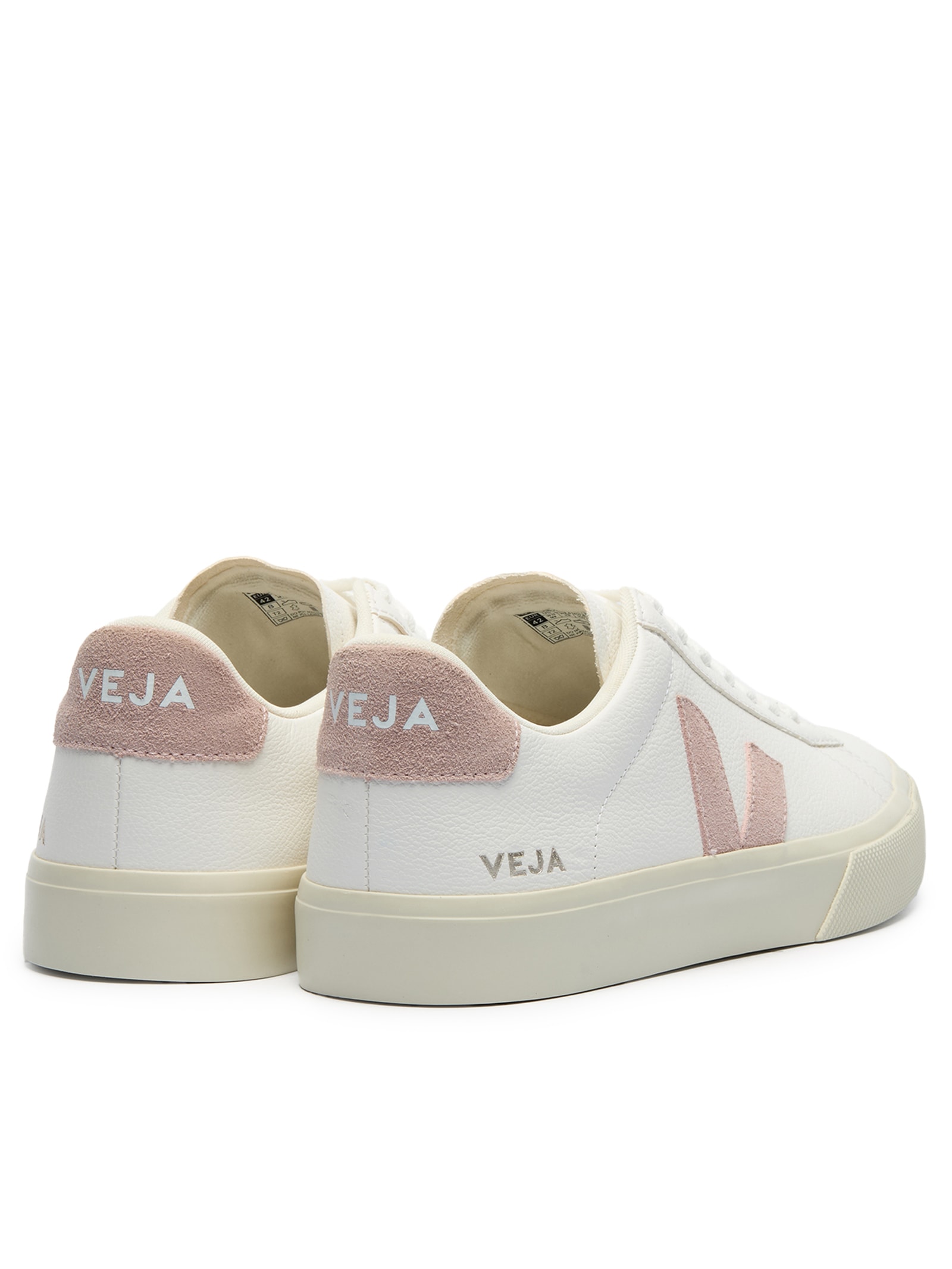 Tênis Feminino Campo ChromeFree Leath Branco e Rosa Veja