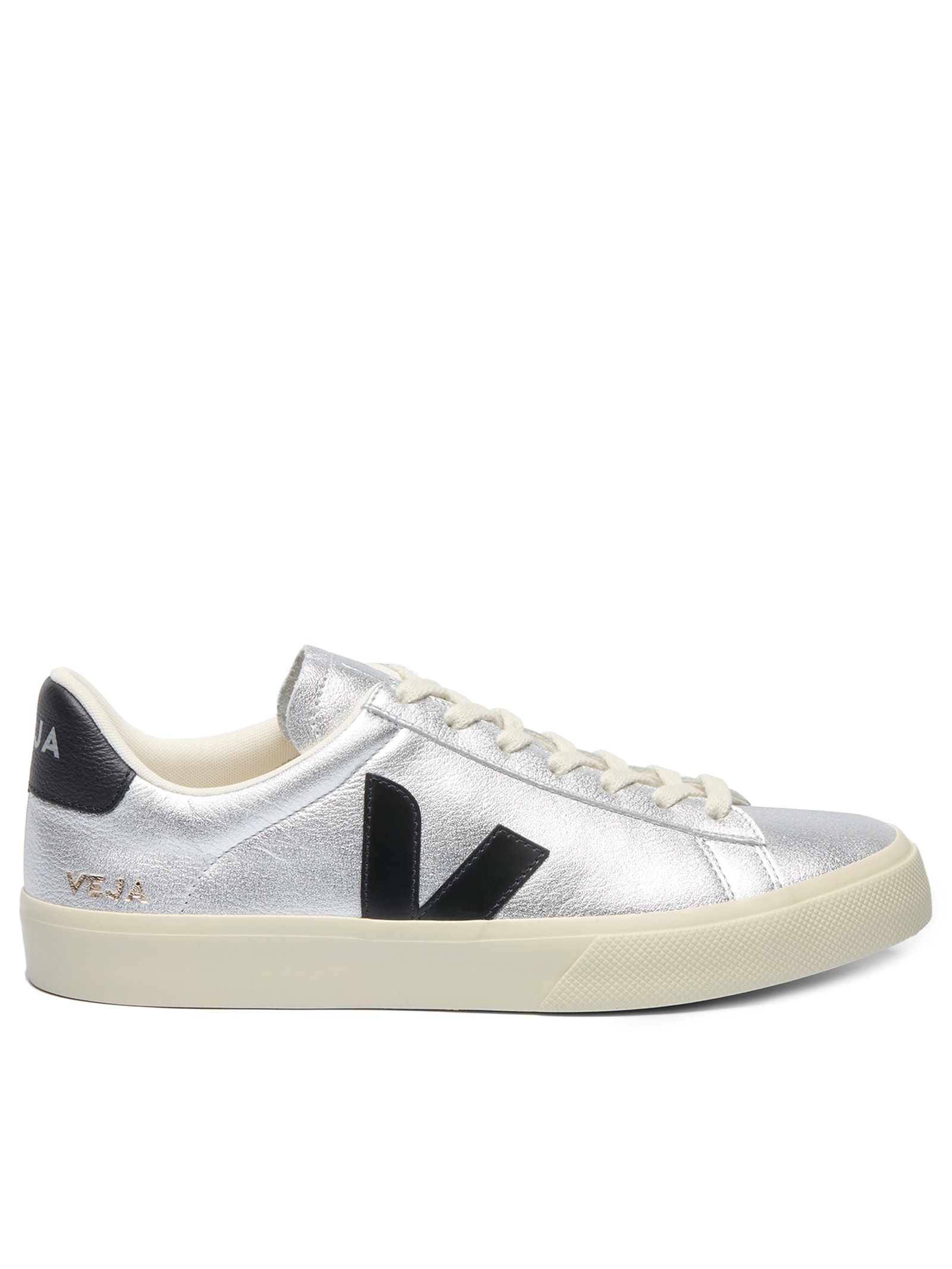 Tênis Feminino Campo Leather Prateado Veja