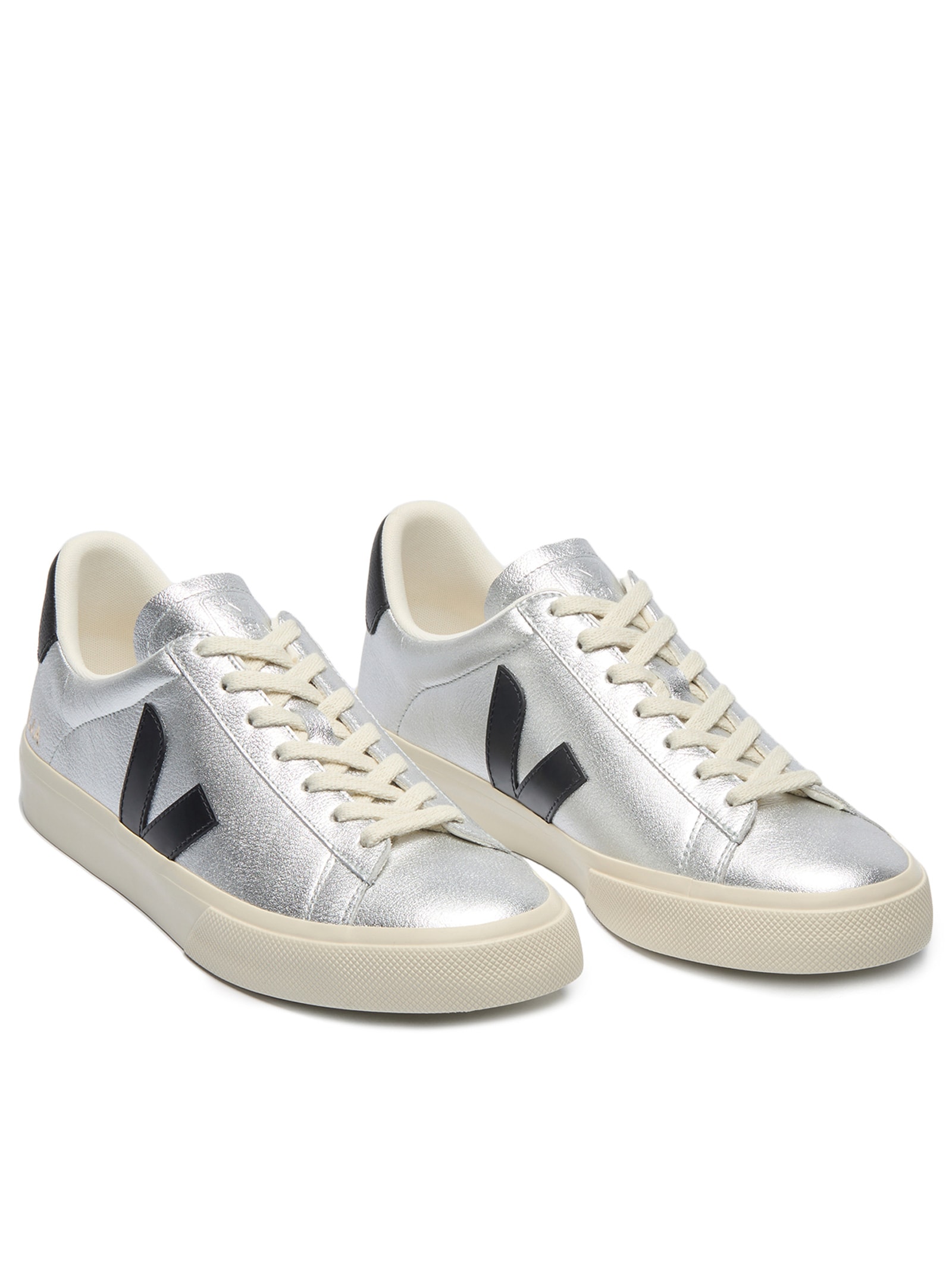 Tênis Feminino Campo Leather Prateado Veja