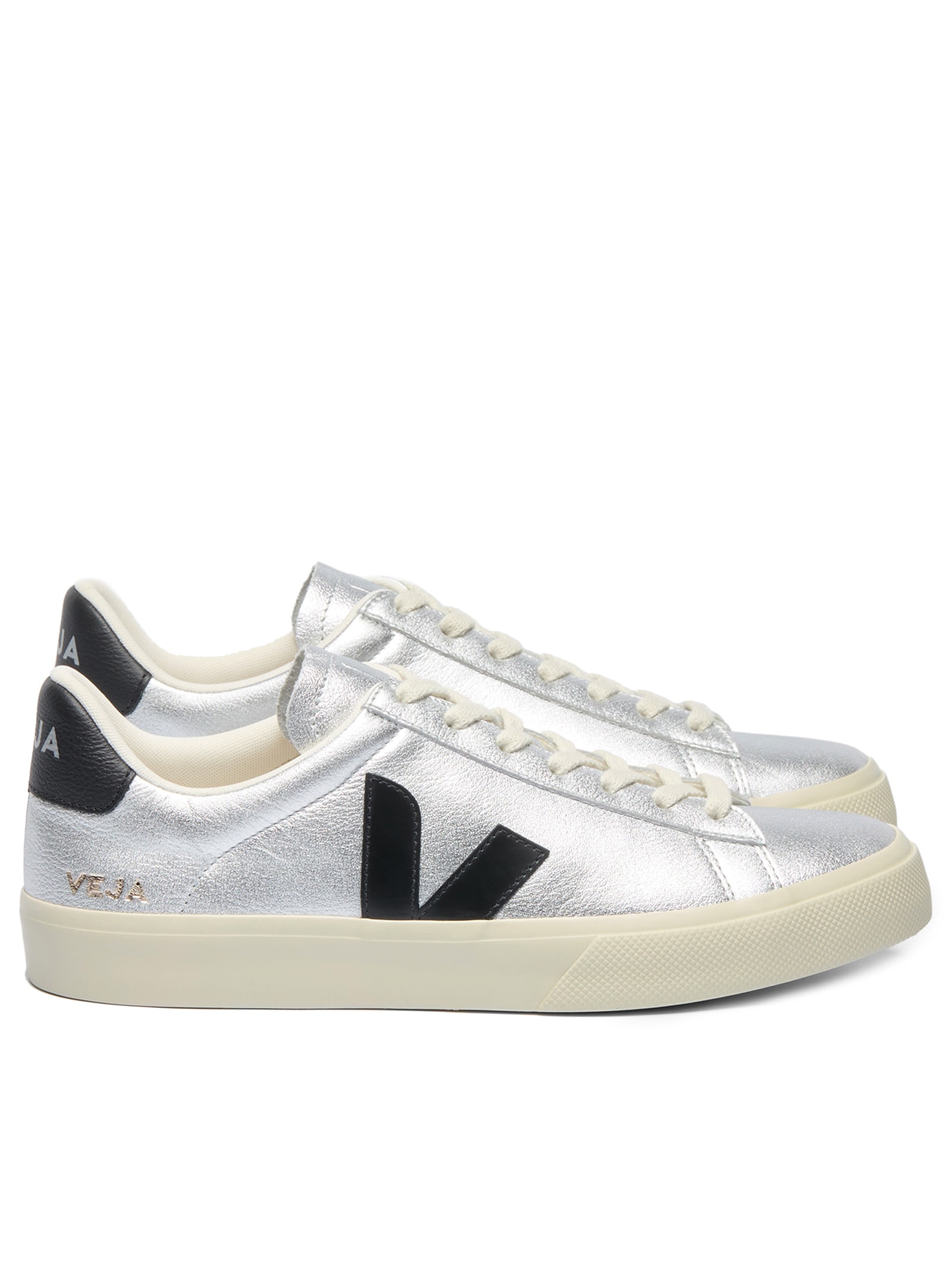 Tênis Feminino Campo Leather Prateado Veja