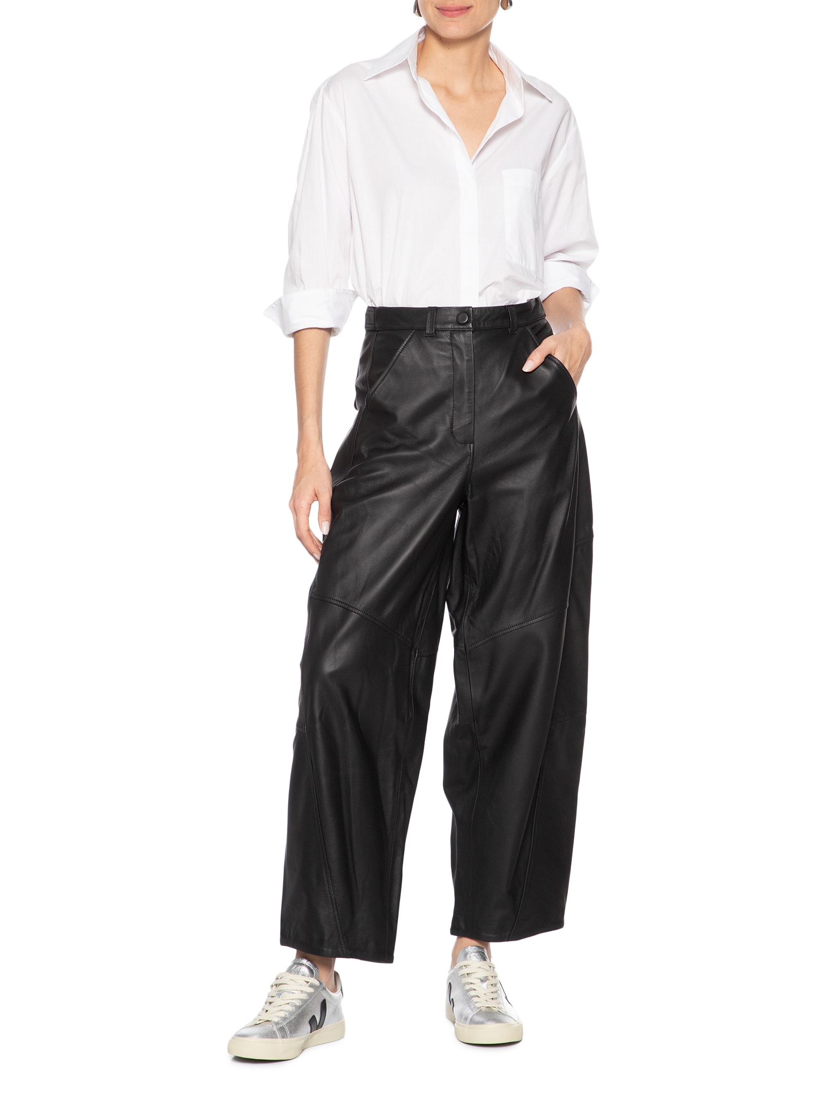 Tênis Feminino Campo Leather Prateado Veja