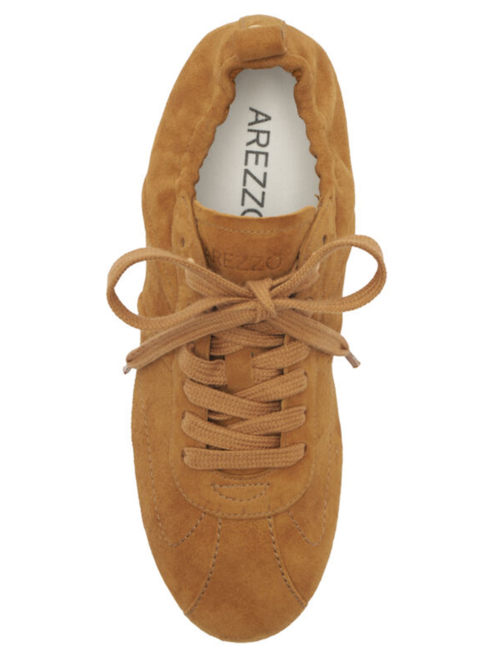 Tênis Feminino Camurça Sola Baixa Elástico Marrom Arezzo