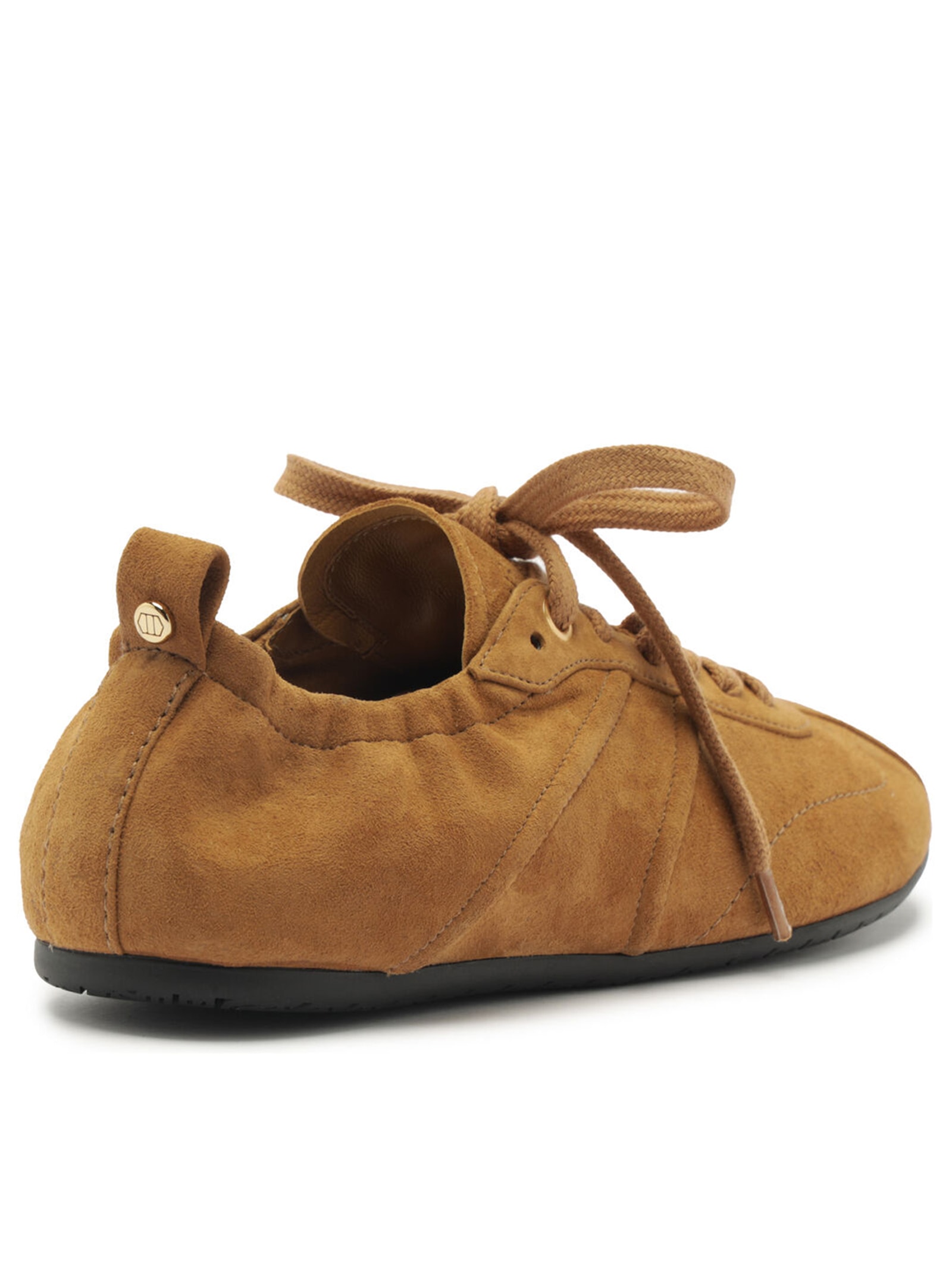 Tênis Feminino Camurça Sola Baixa Elástico Marrom Arezzo