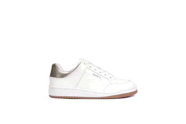 Tênis Feminino Casual Cloud Nappa/Metalic Napa - Branco