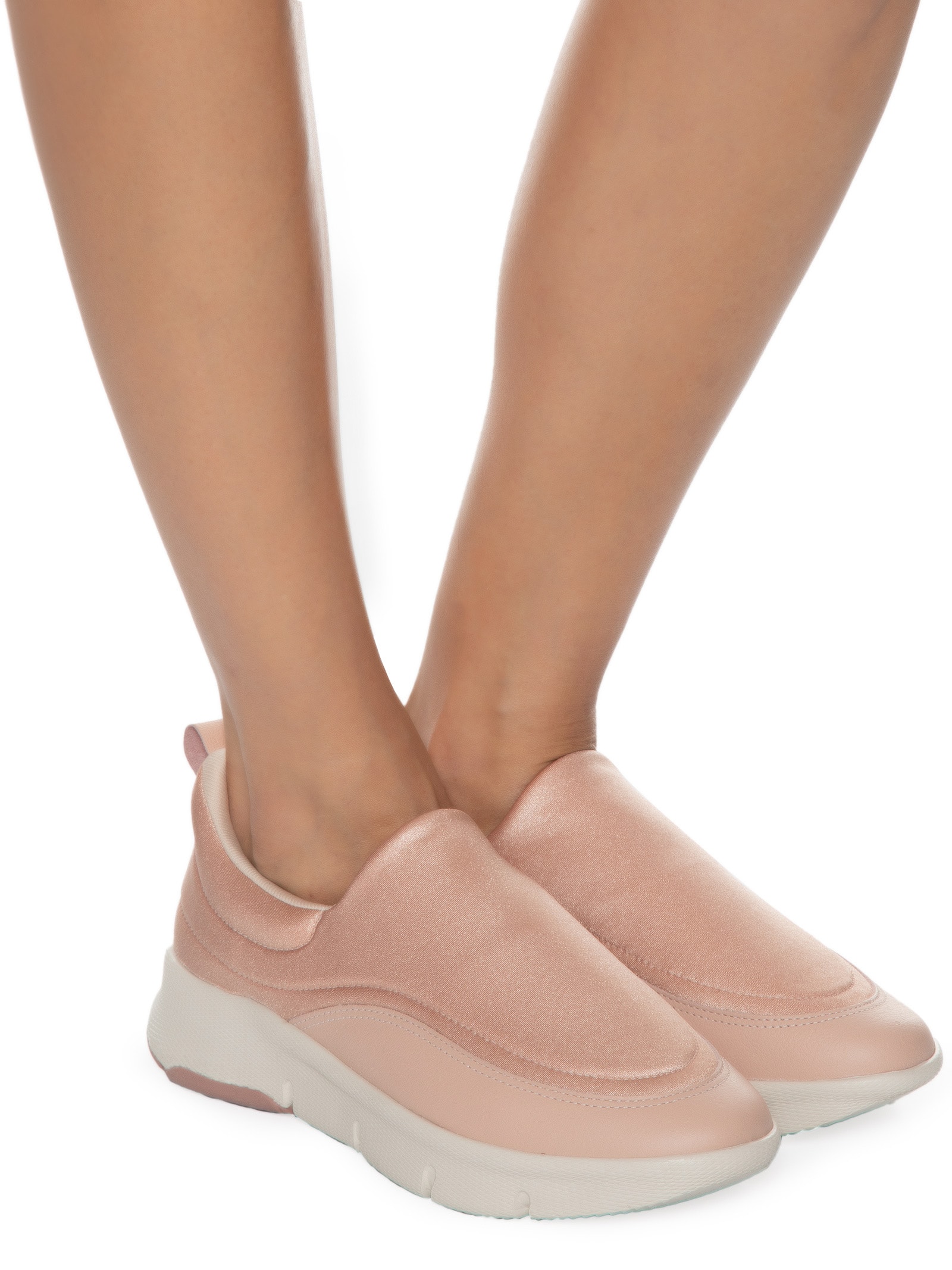 Tênis Feminino Casual Elastano Rosa Usaflex
