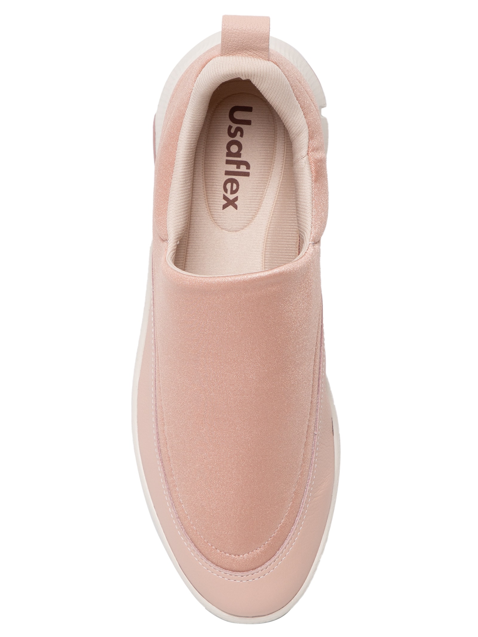 Tênis Feminino Casual Elastano Rosa Usaflex