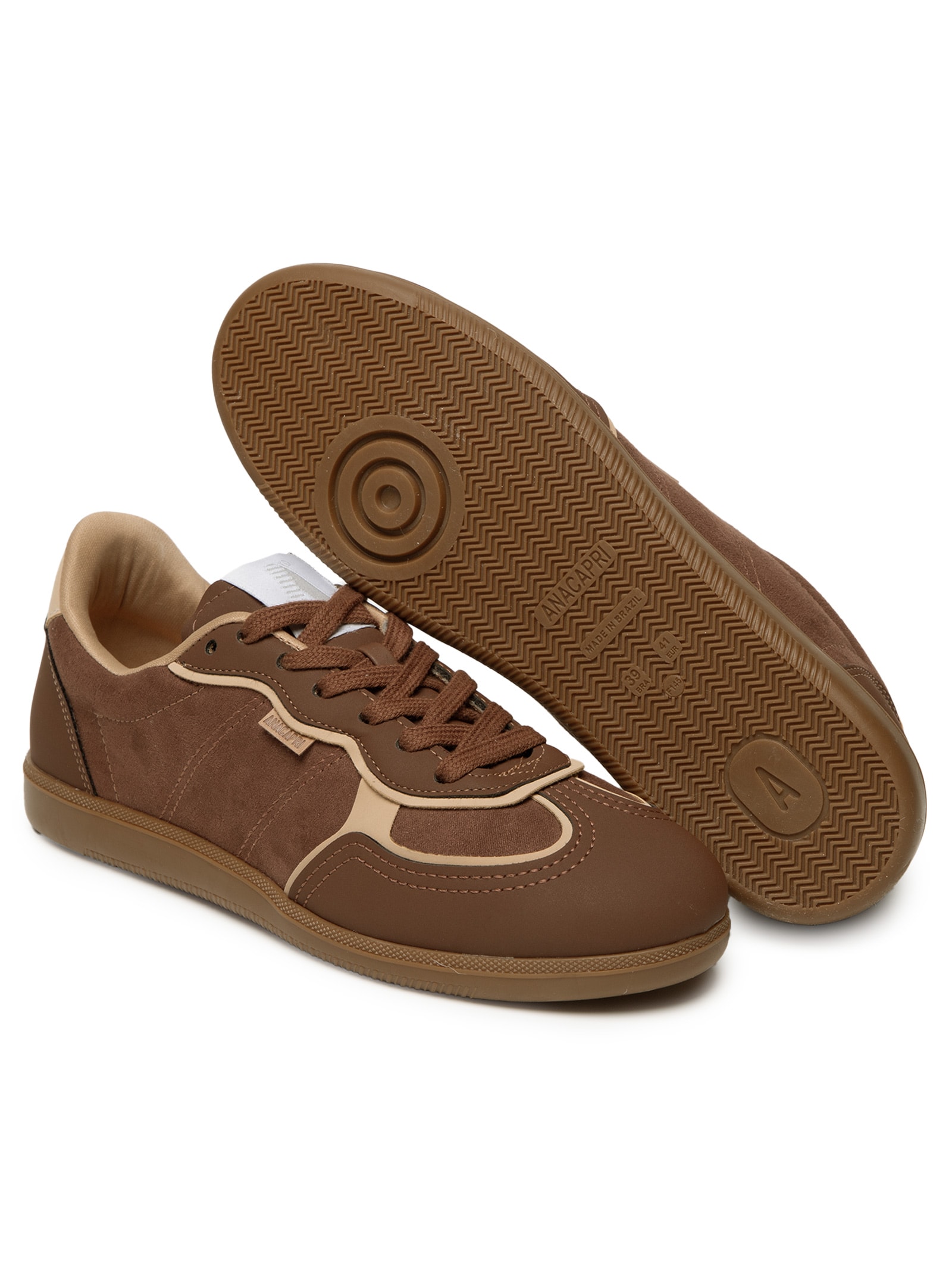 Tênis Feminino Casual Rubino Marrom Anacapri