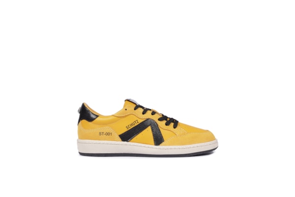 Tênis Feminino Casual Soft Calf Lisboa/ Heavy Suede - Amarelo