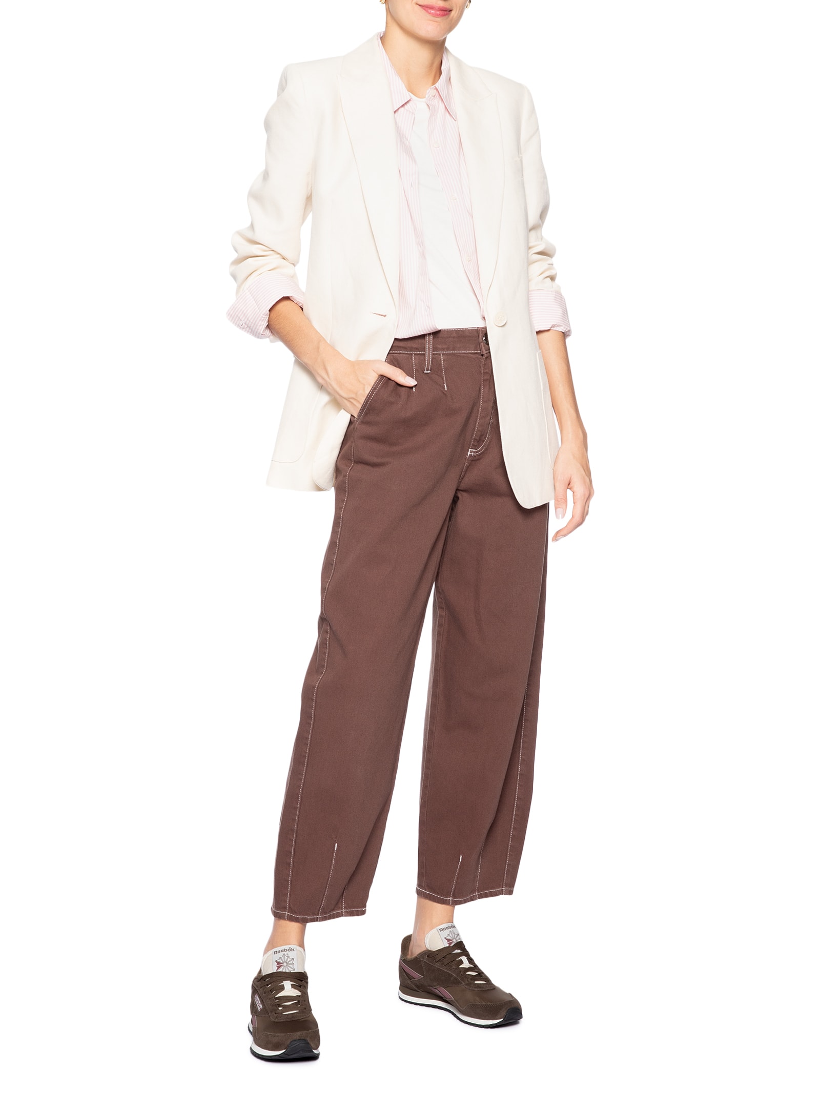 Tênis Feminino Classic Az Marrom Reebok