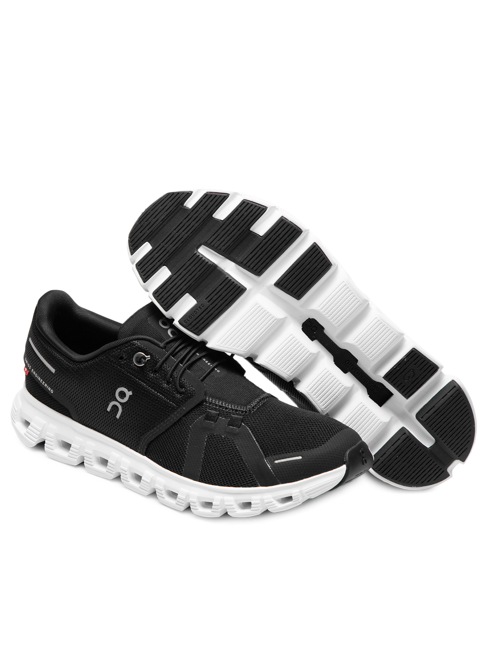 Tênis Feminino Cloud 6 Preto e Branco On Running