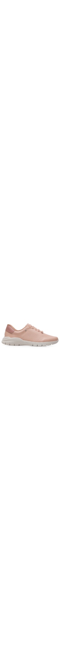 Tênis Feminino Couro Detalhe Laser - Rosa