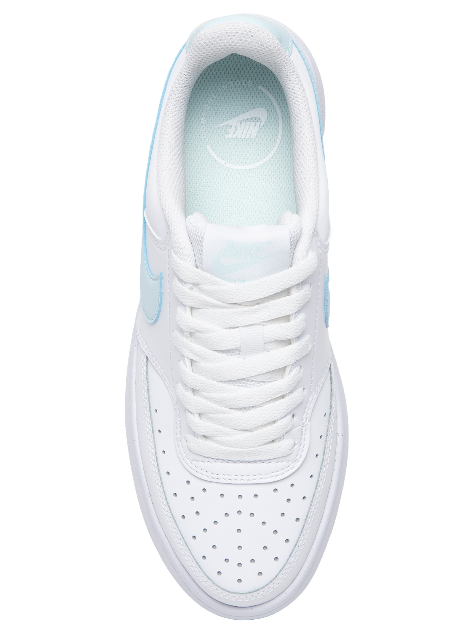 Tênis Feminino Court Vision Alta Branco e Azul Nike