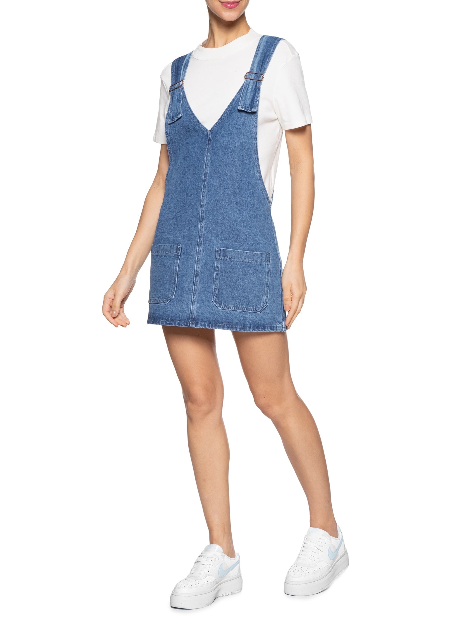 Tênis Feminino Court Vision Alta Branco e Azul Nike