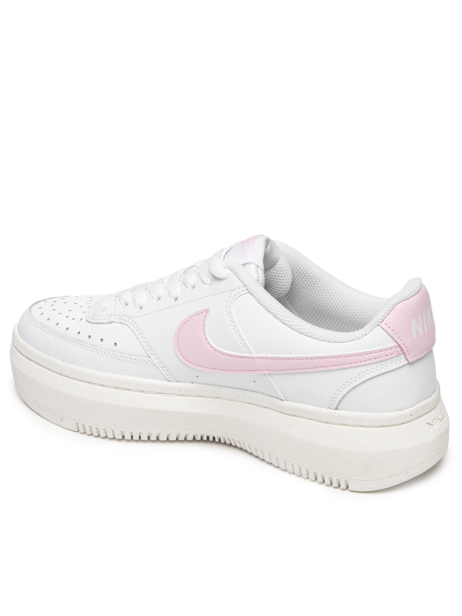 Tênis Feminino Court Vision Alta Branco e Rosa Nike