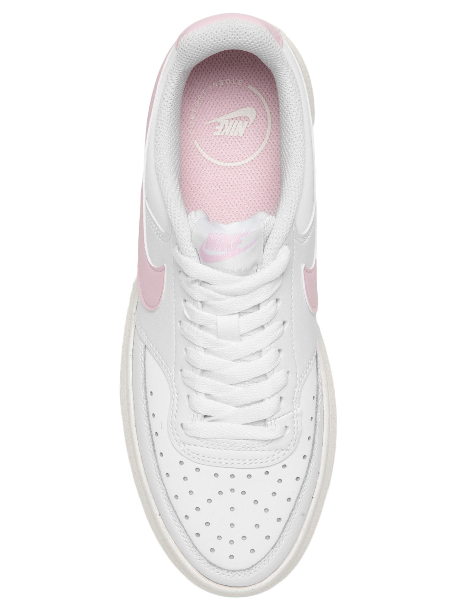 Tênis Feminino Court Vision Alta Branco e Rosa Nike